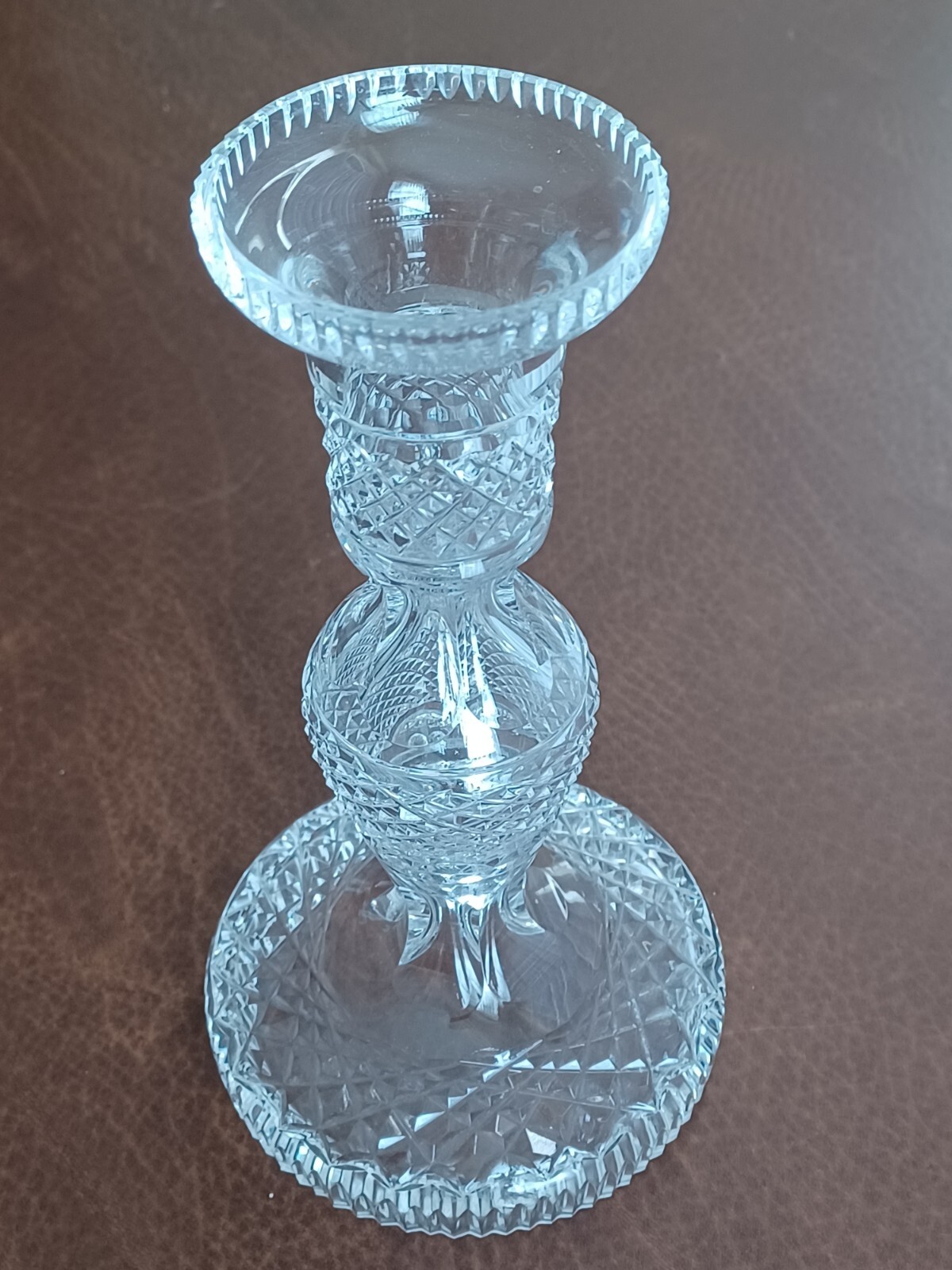 7 5/16 ” SINGLE LIGHT CANDLESTICK BY WATERFORD CRYSTAL DISCONTINUED PIECES