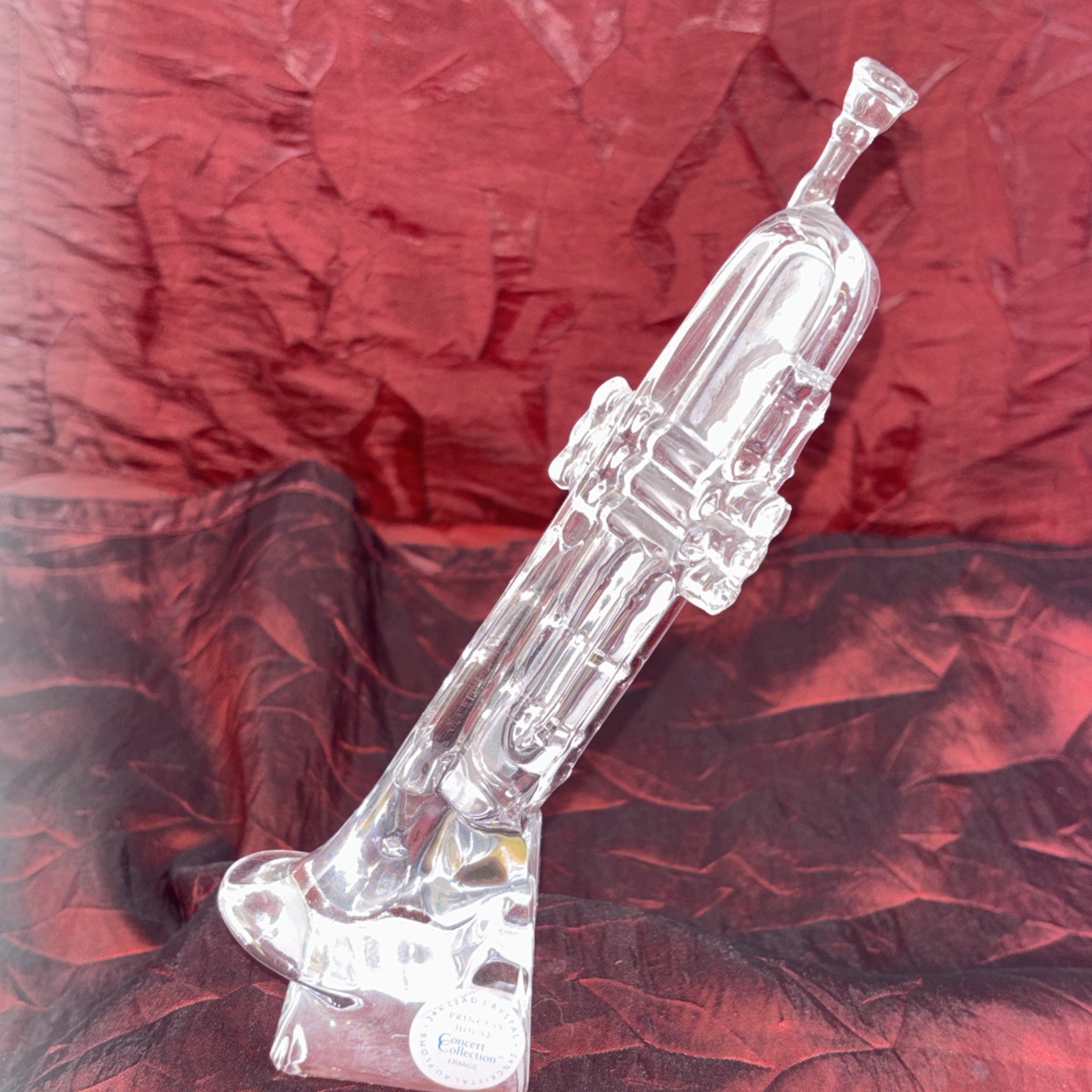 Princess House Concert Collection 24% Crystal Cello Trumpet Saxophone France EUC