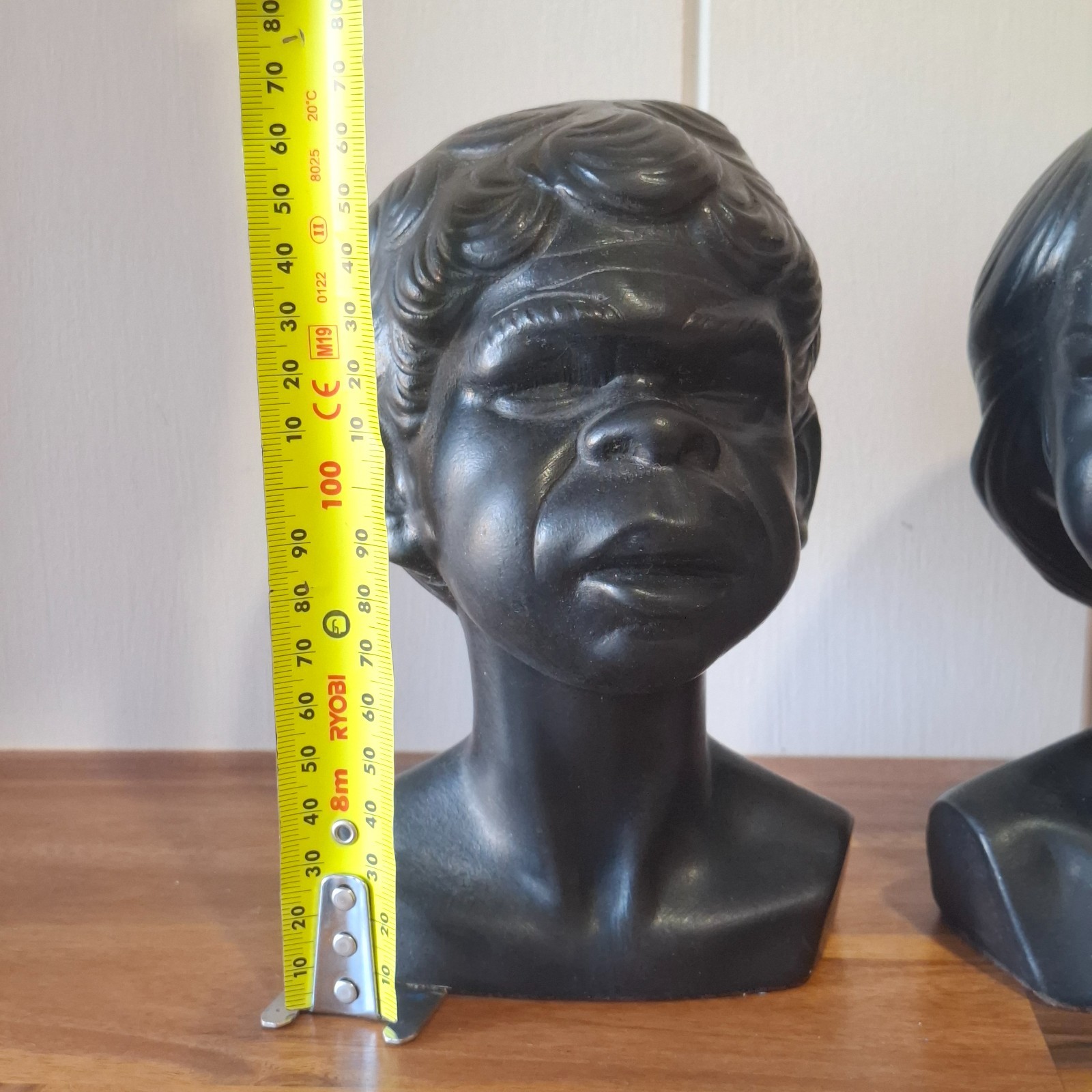 RARE Aboriginal Australia indigenous Boy & Girl ’60s Sculpture Bust by Takac