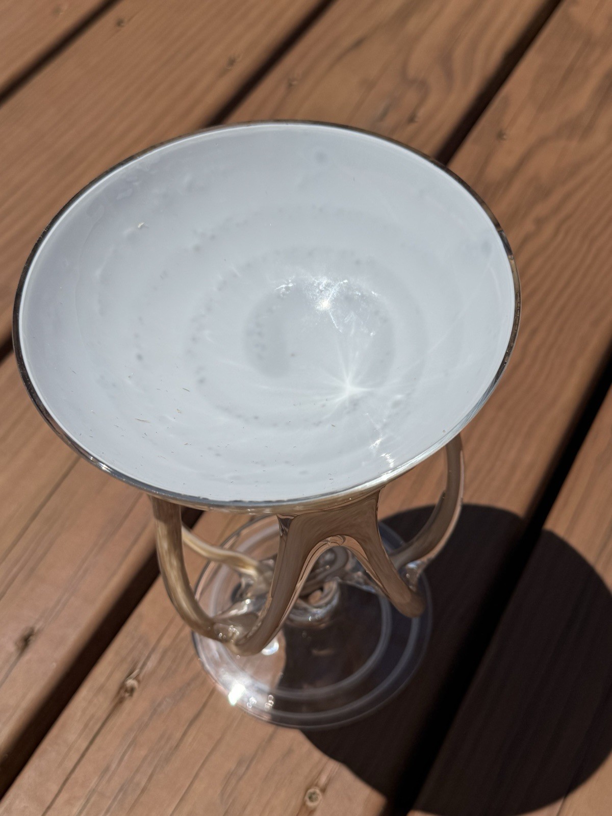 Jozefina Krosno Poland Hand Blown Art Glass Octopus JellyFish Compote Dish Bowl