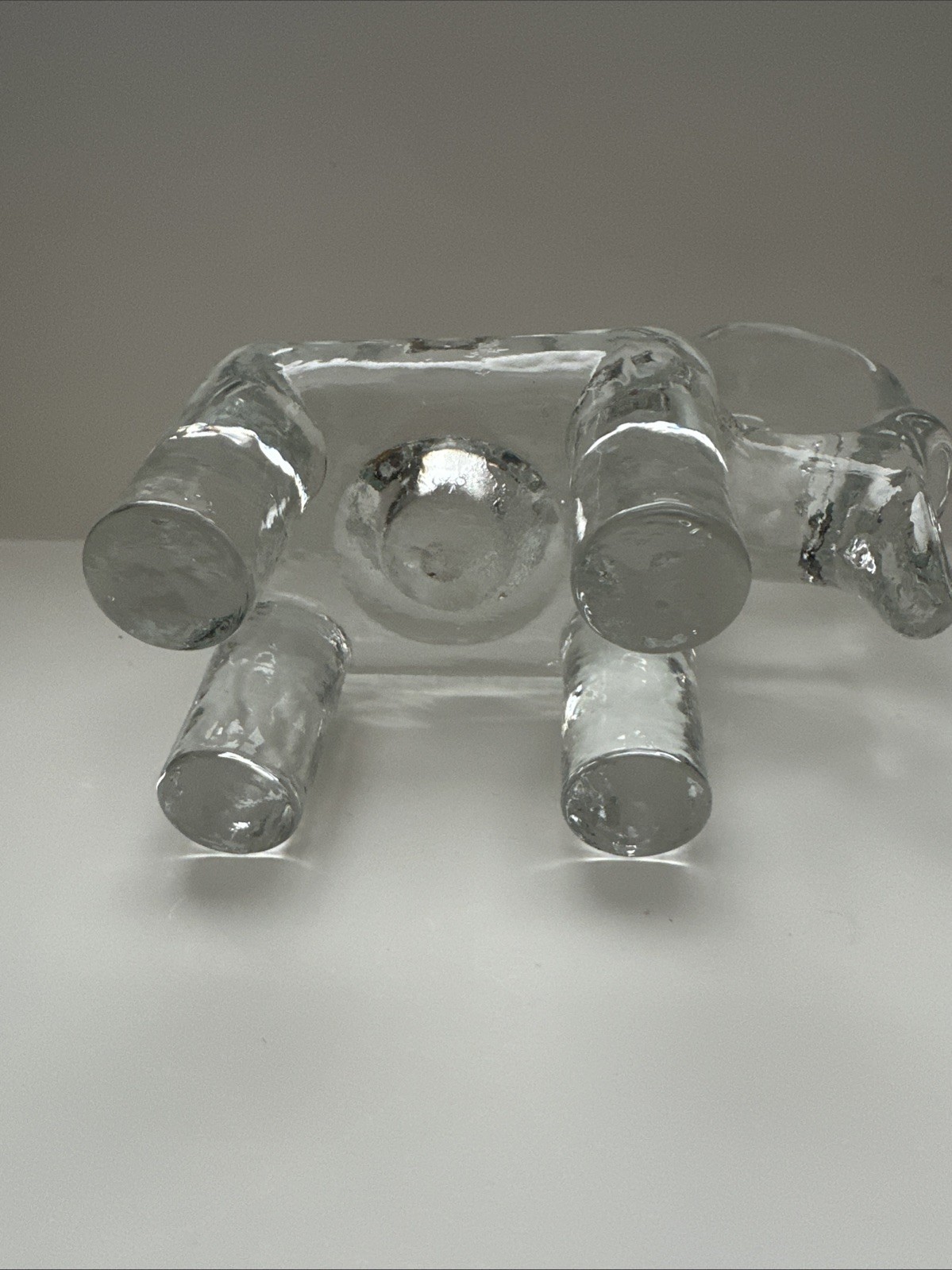 KOSTA BODA Glass Candleholder Horned Ram; Bertil Vallien Artist
