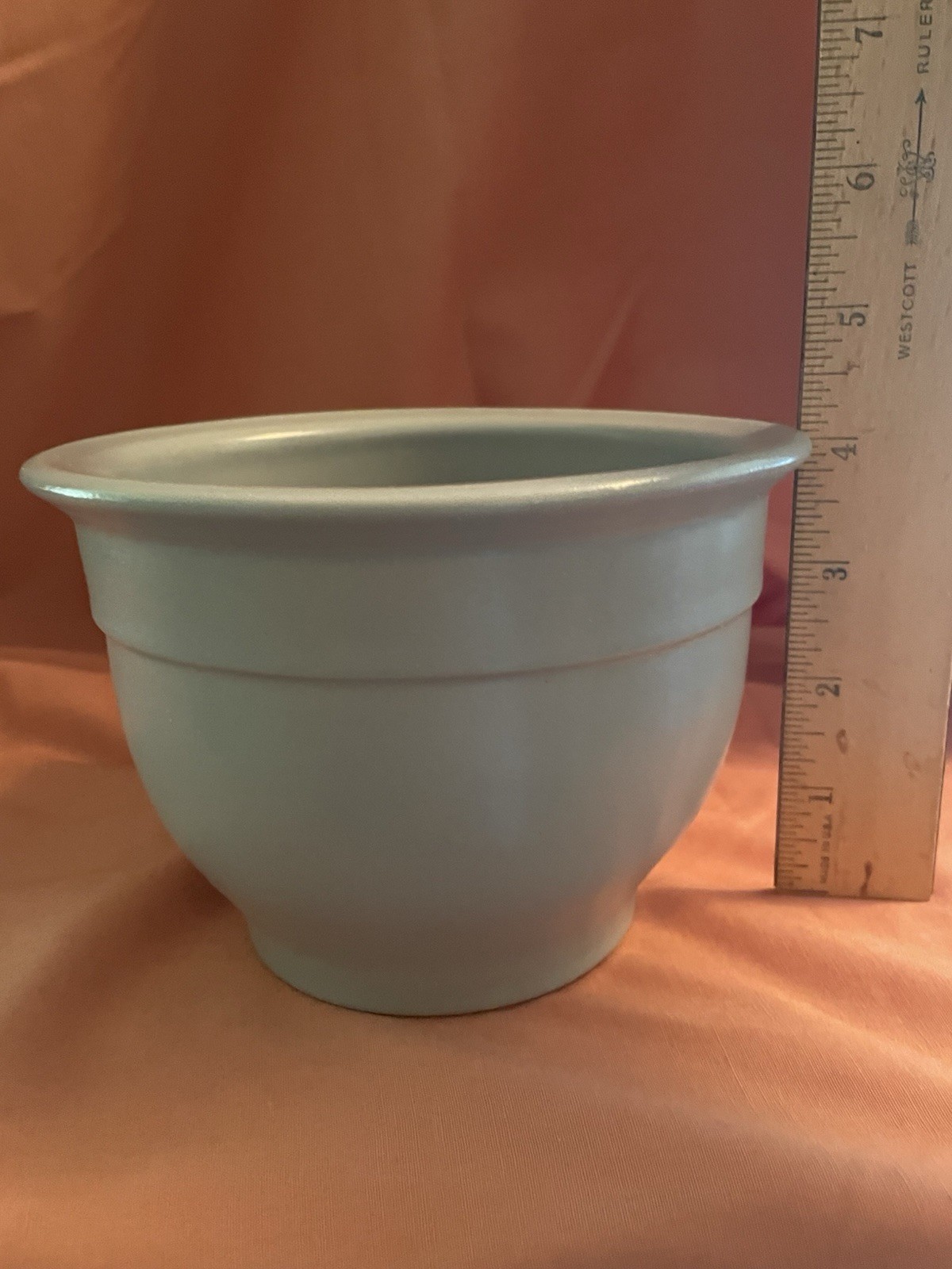 ZANESVILLE POTTERY FLOWER POT Light Green Ohio NEW Mint Condition Stoneware WOW