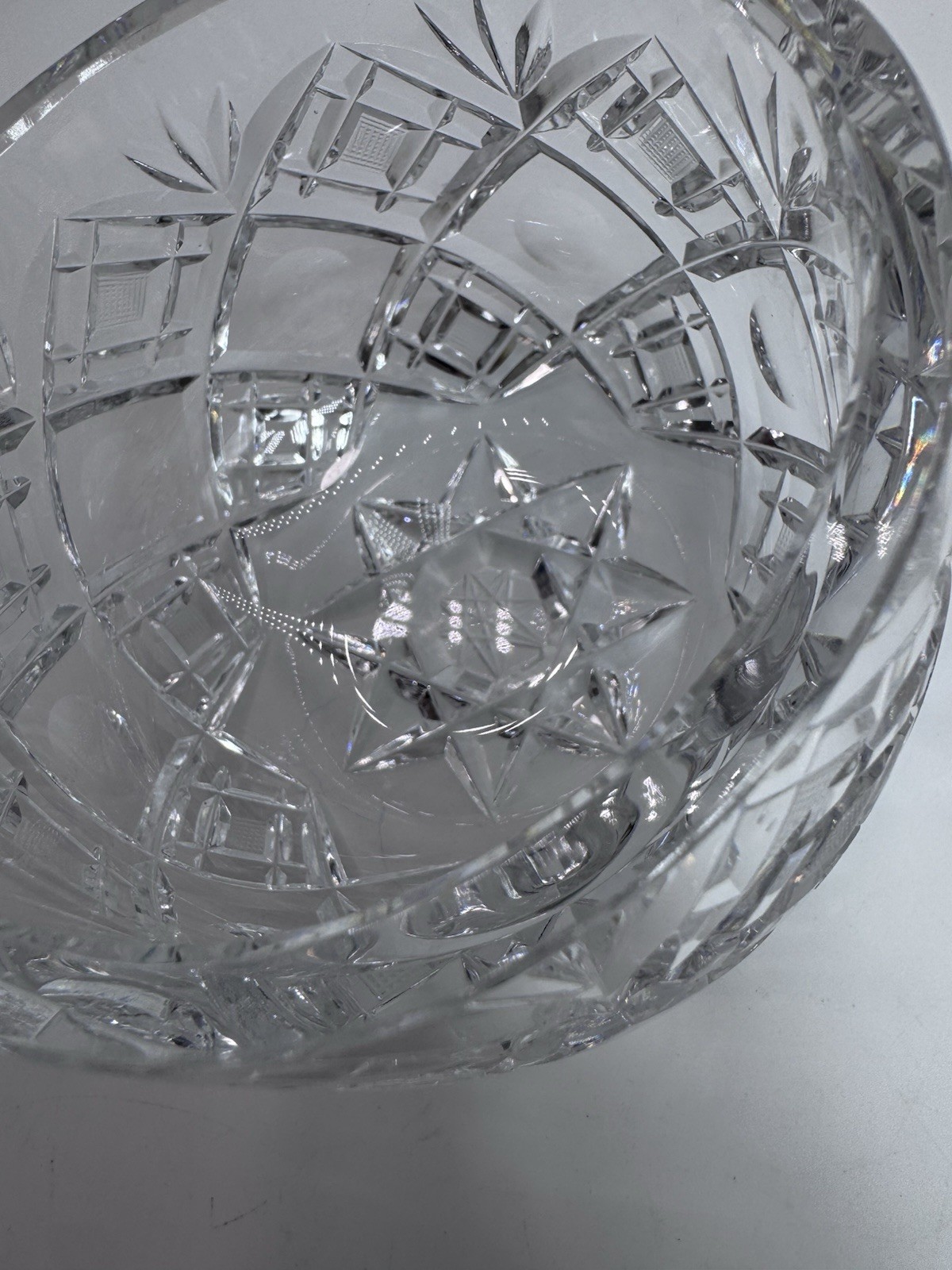 Gorgeous American Brilliant Cut Glass Miniature Rose Bowl Vase Mint Condition ￼