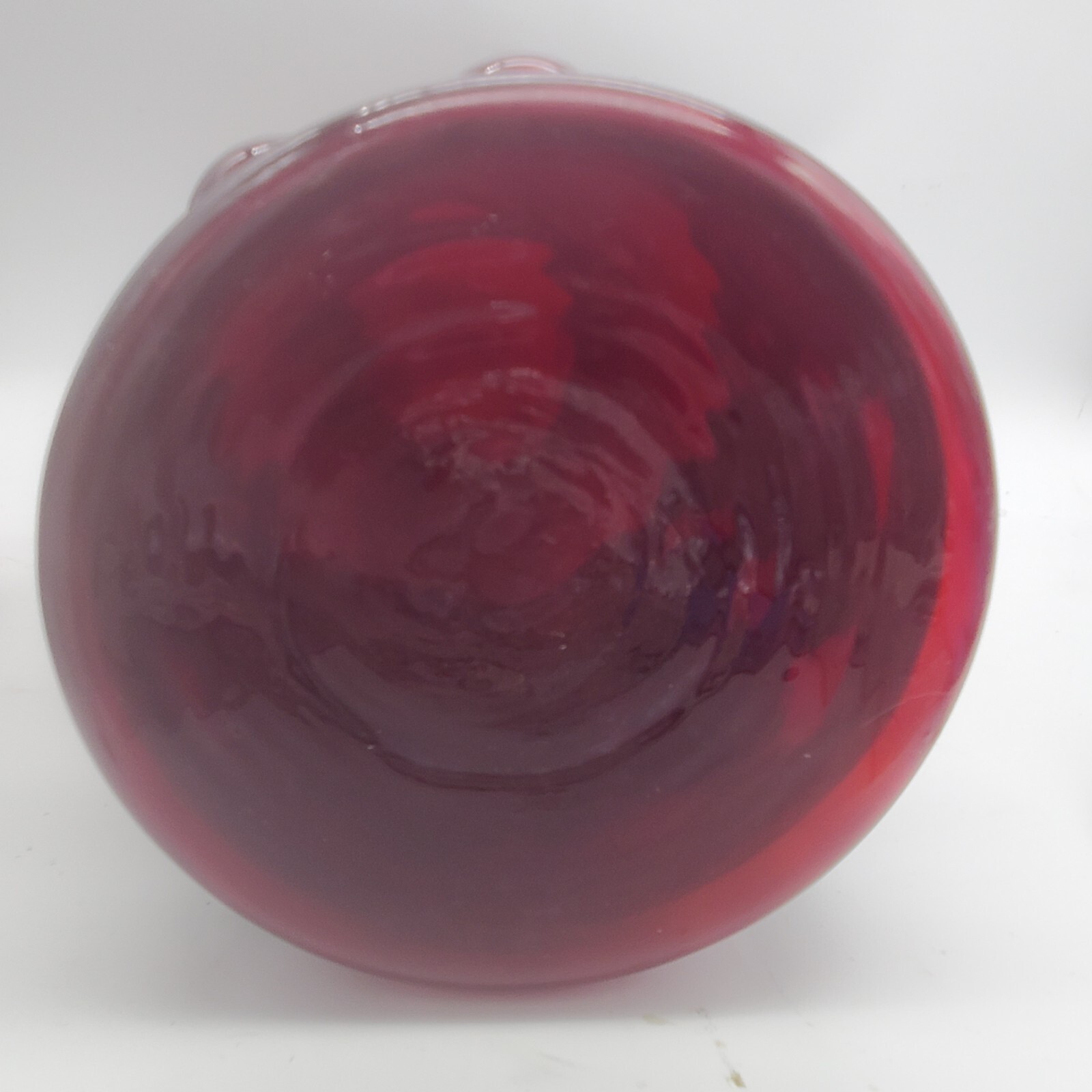 Filipe/Felipe Derflingher Handblown Caged Bubble Vase Recycled Glass Ruby Red