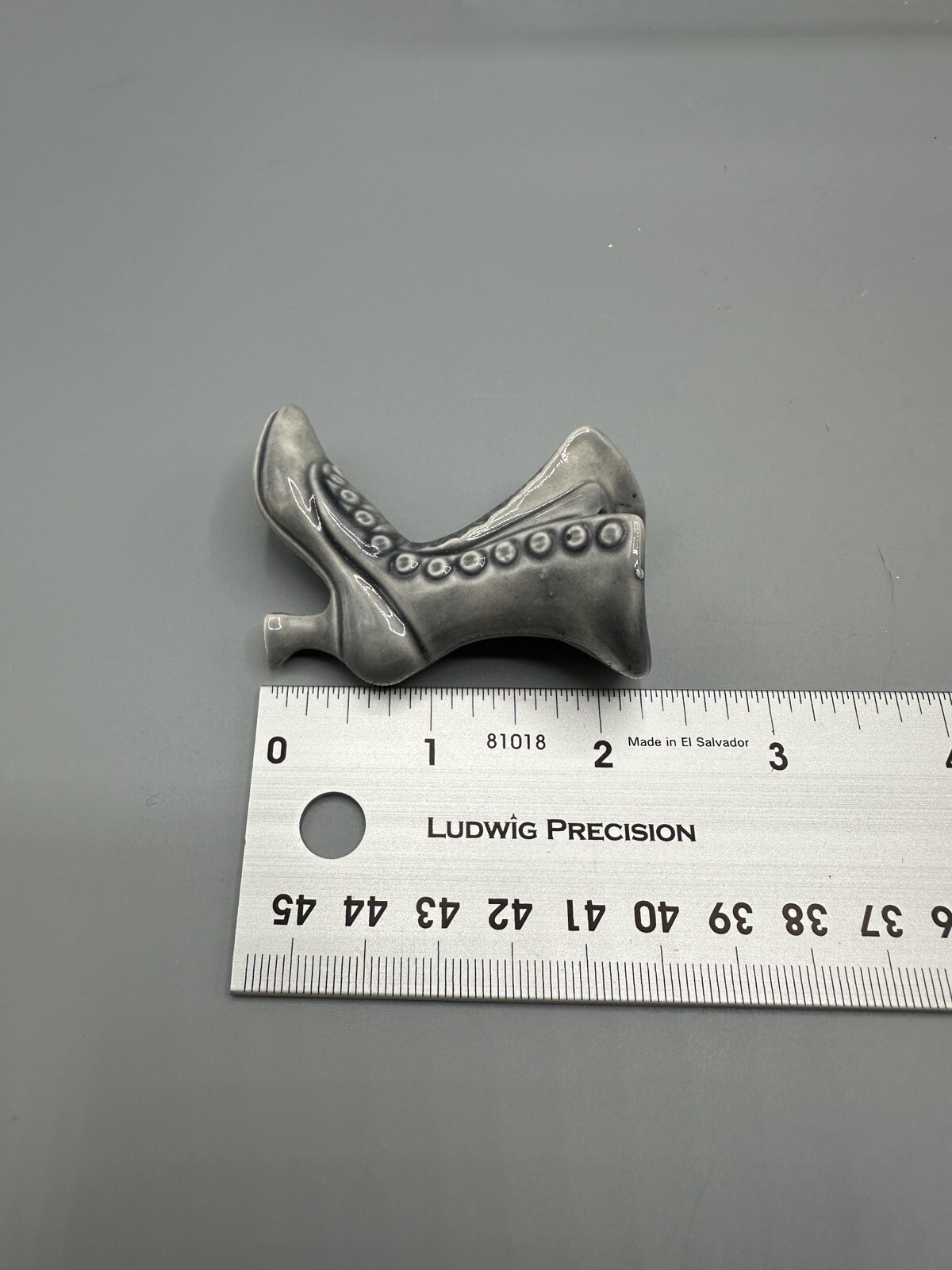 Vintage Small Ceramic Victorian Boot Vase Made in Japan 2.25” Tall x 2” Wide