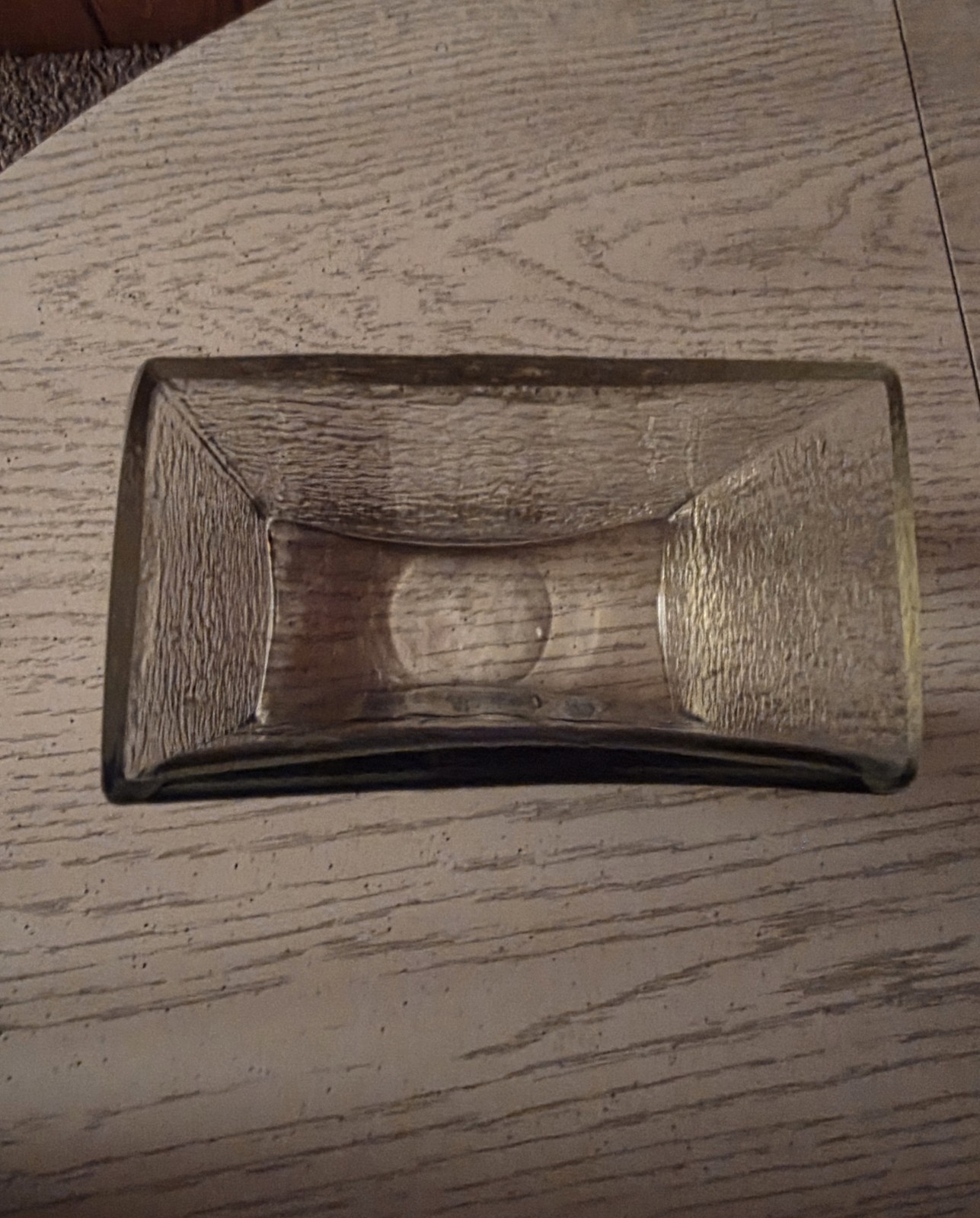 Vintage FTDA 1985 Romania Art Glass Iris Stain Glass Rectangular Vase
