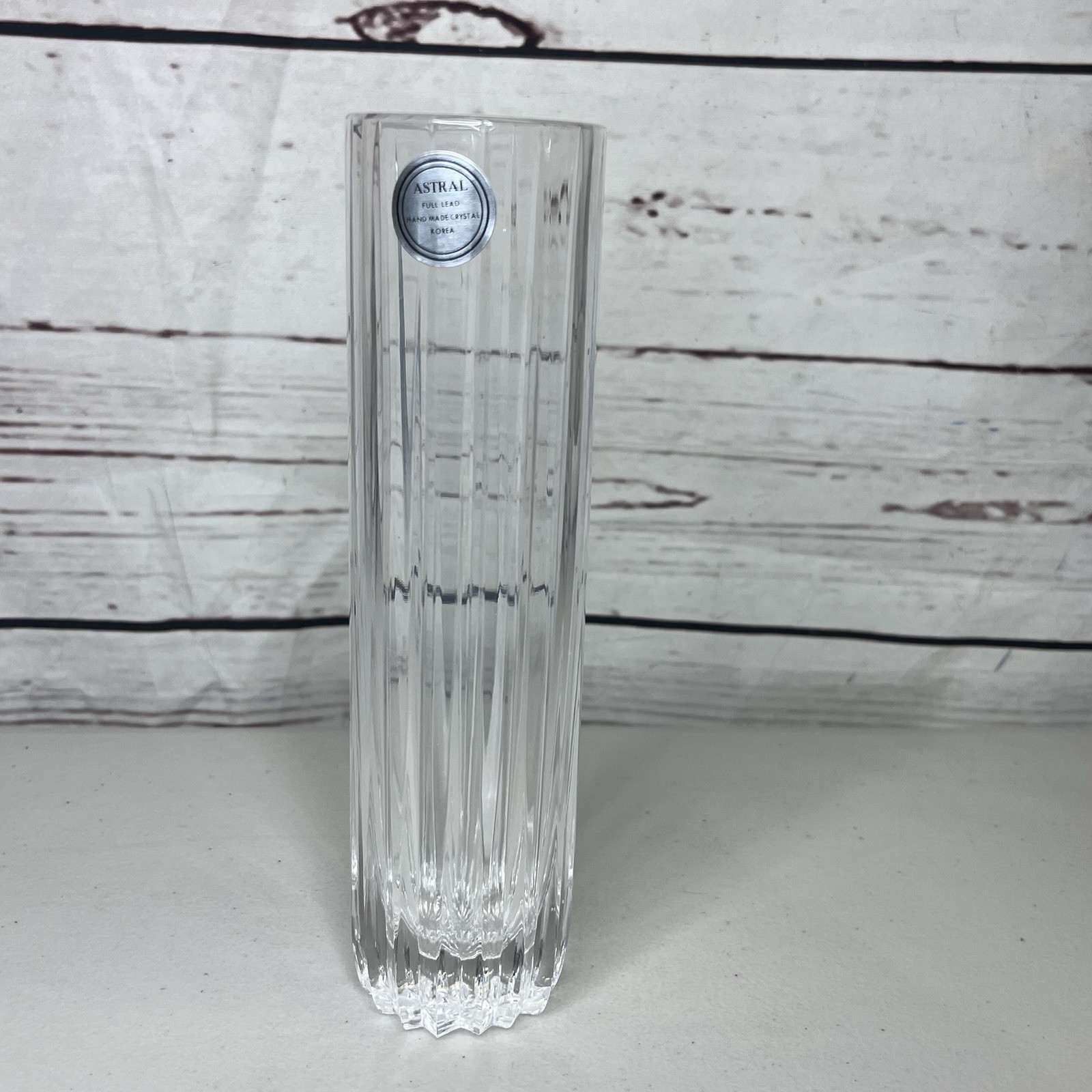 Vintage Astral Hand Blown Hand Cut Full Lead Crystal Vase W/ Box