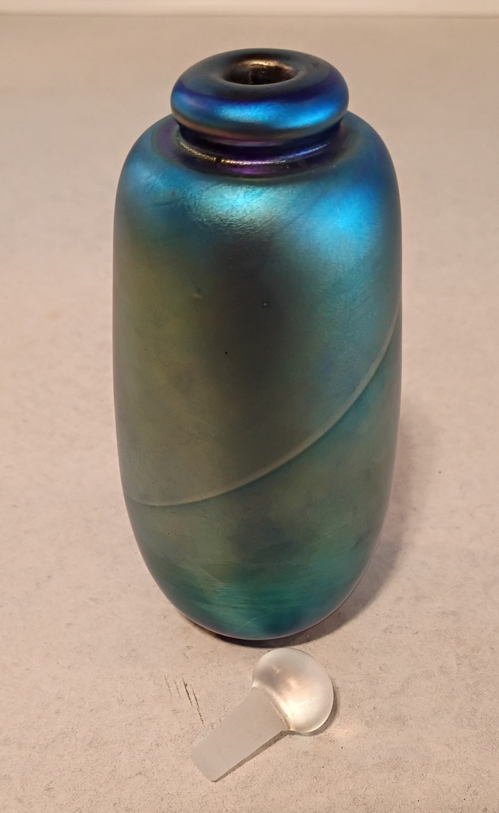 Vintage 1988 Signed Robert Eickholt Art Glass Perfume Bottle