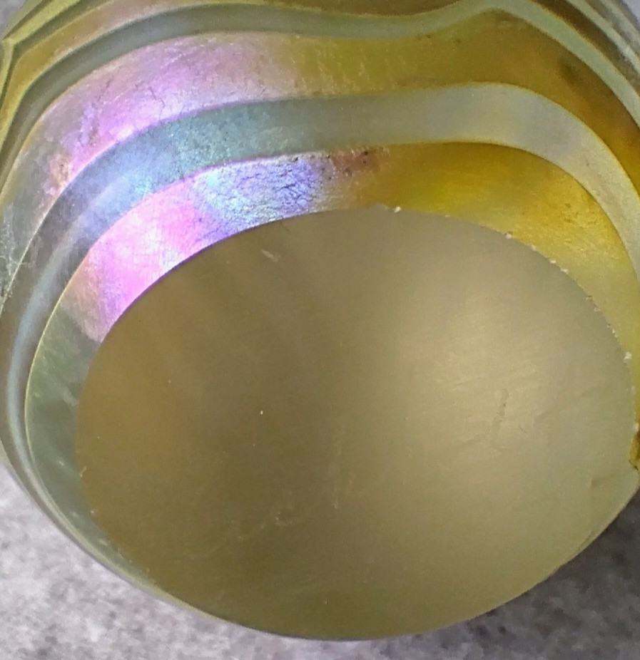 Eickholt Art Glass Iridescent Paperweight Signed 1987
