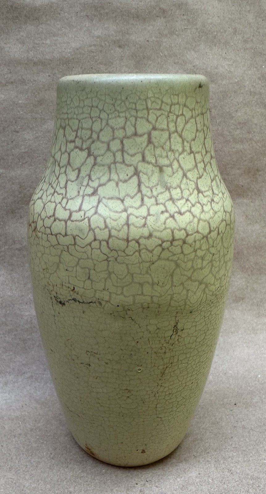 Arts And Crafts Hampshire Art Pottery Vase Butterscotch Alligator Glaze