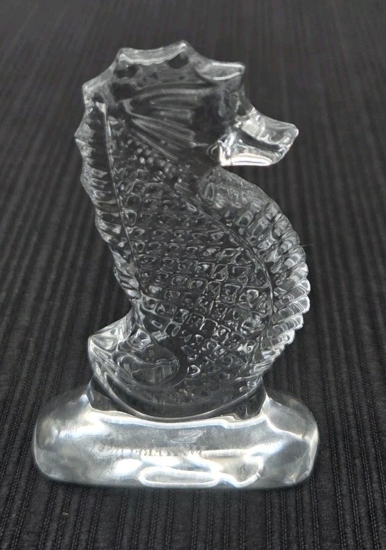 Waterford Crystal Seahorse Figurine 2.75” Stamped
