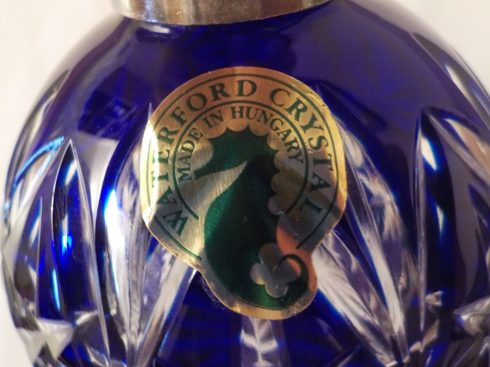 Waterford Crystal 2000 / 2001 Annual Cased Ball Ornament Cobalt Blue, No Box