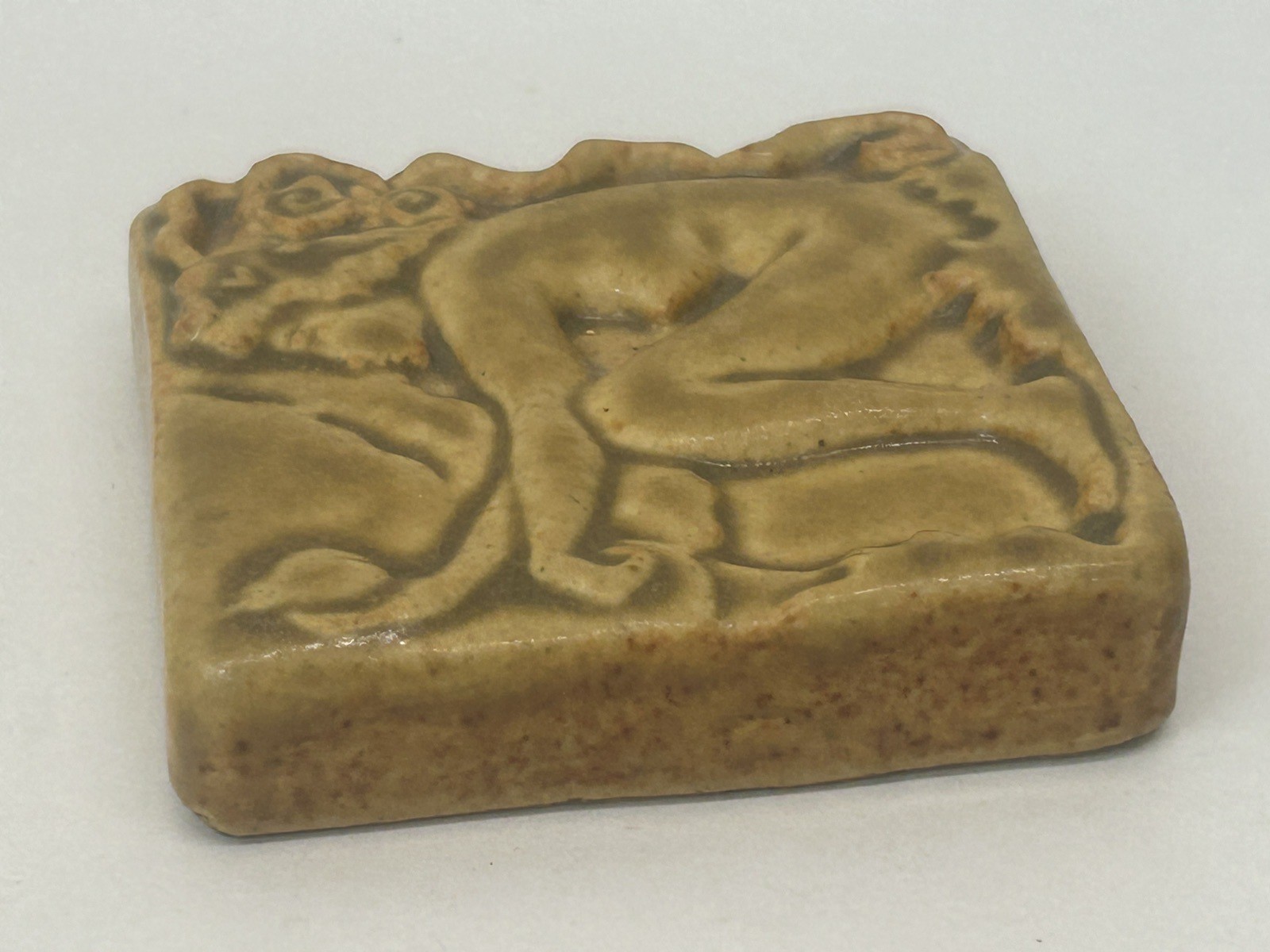 Pewabic Pottery Detroit Tile Gen’s Valentine 3″ x 3″ 2002