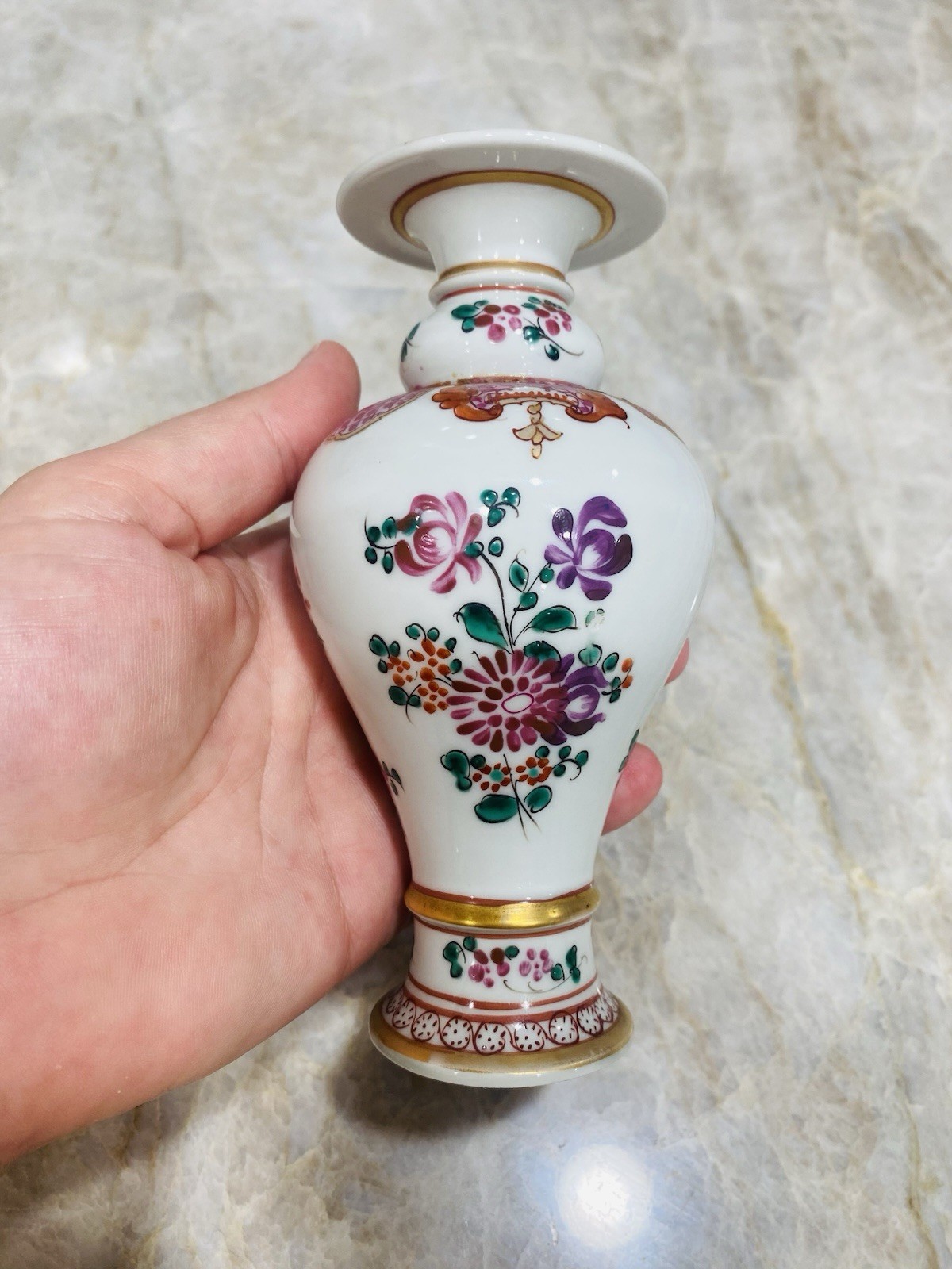 EDME SAMSON ? Porcelain Vases (2) Hand Painted Gilded Age Home Decor