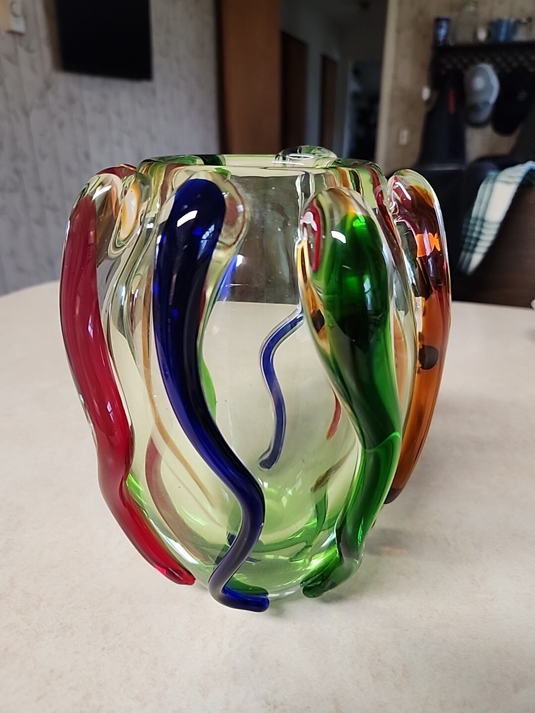 Poland Design Guild 8″ Turino Glass Vase Carpathian Heavy Art Glass