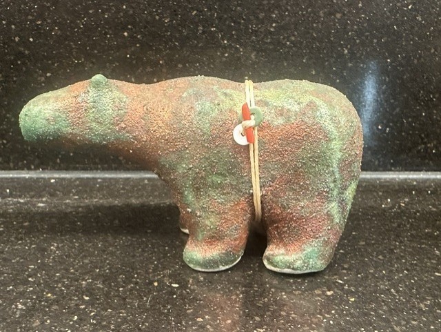 Small Raku Pottery Spirit Bear Fetish Turtle 3 1/4″ x 2″