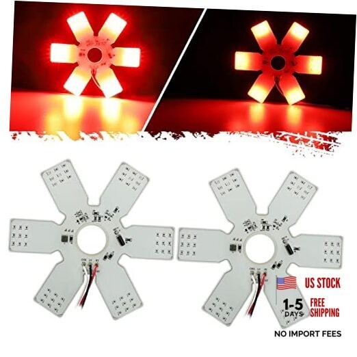 LED Air Cleaner Light 7.8″ Inch Ultra-Thin Hex Style Dual Function Red