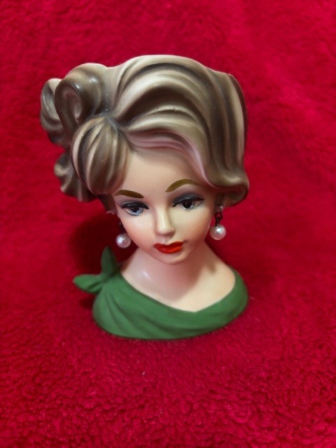 Vintage Lady Head Vase Napco C7313 Kim Novak Hollywood Star 1960s