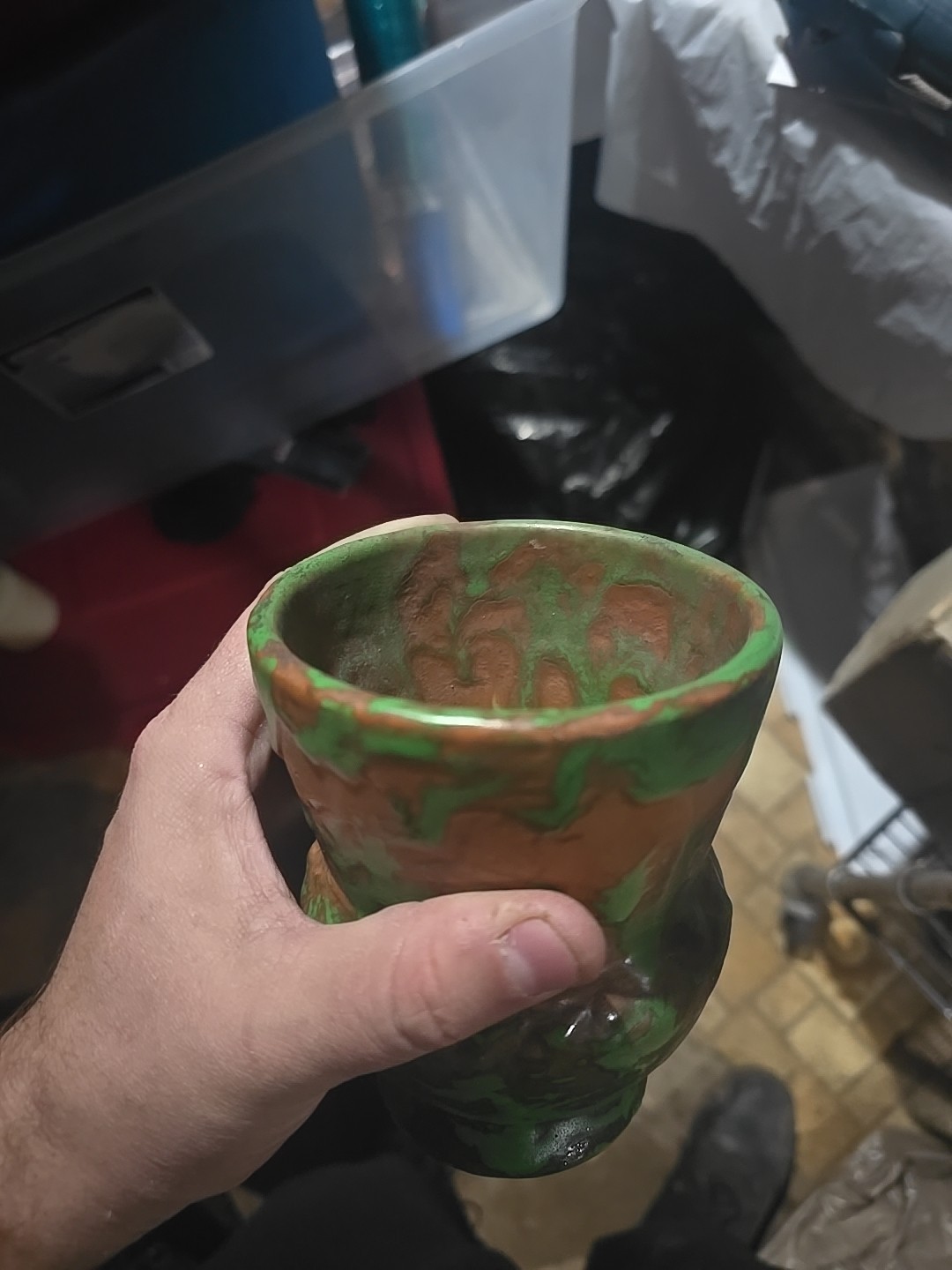 WELLER POTTERY, GREORA VASE, WONDERFUL GLAZE COMBINATION, EXCELLENT CONDITION~~~