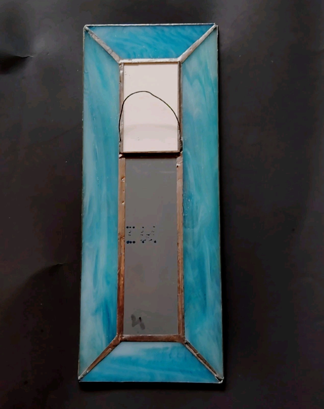 Degas Ballet Ballerina Stained Glass Wall Decor Blue