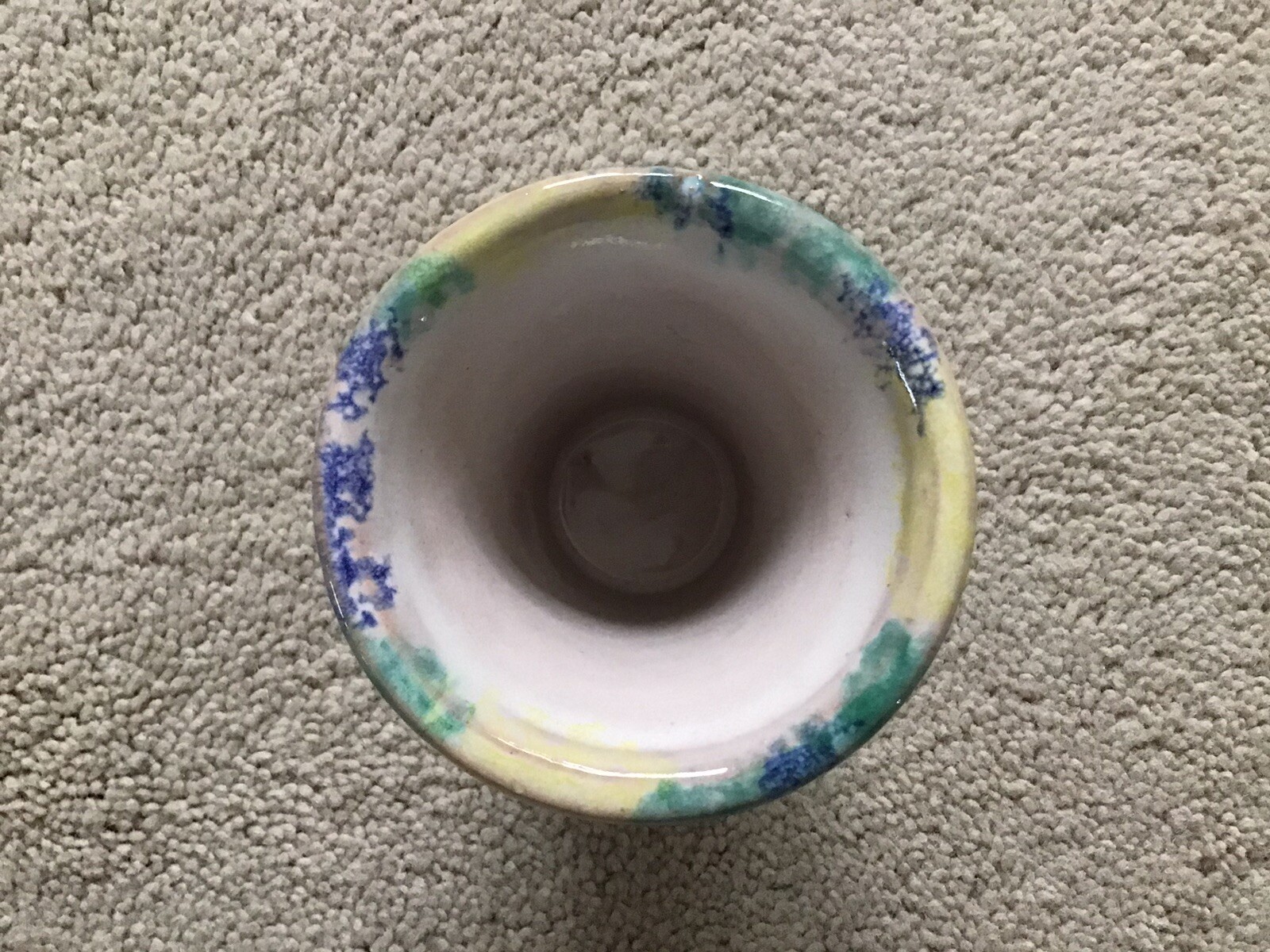 CR Pottery Inc. Paris Maine Small 3 1/4″ Colorful Clay Vase Holder