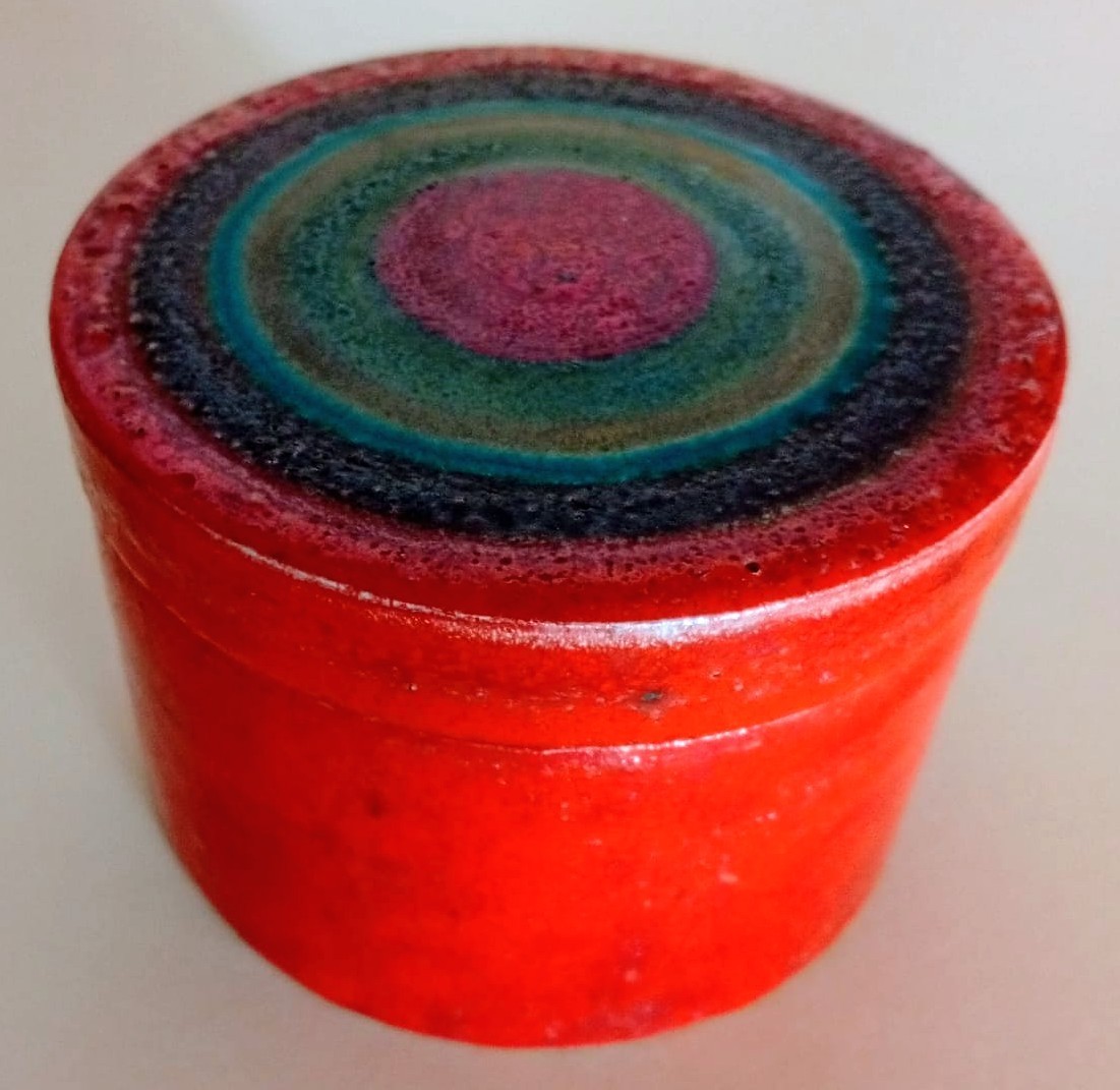Bruno Gambone Italian Studio Pottery Ceramic Box Lidded 1970’s vintage modernist