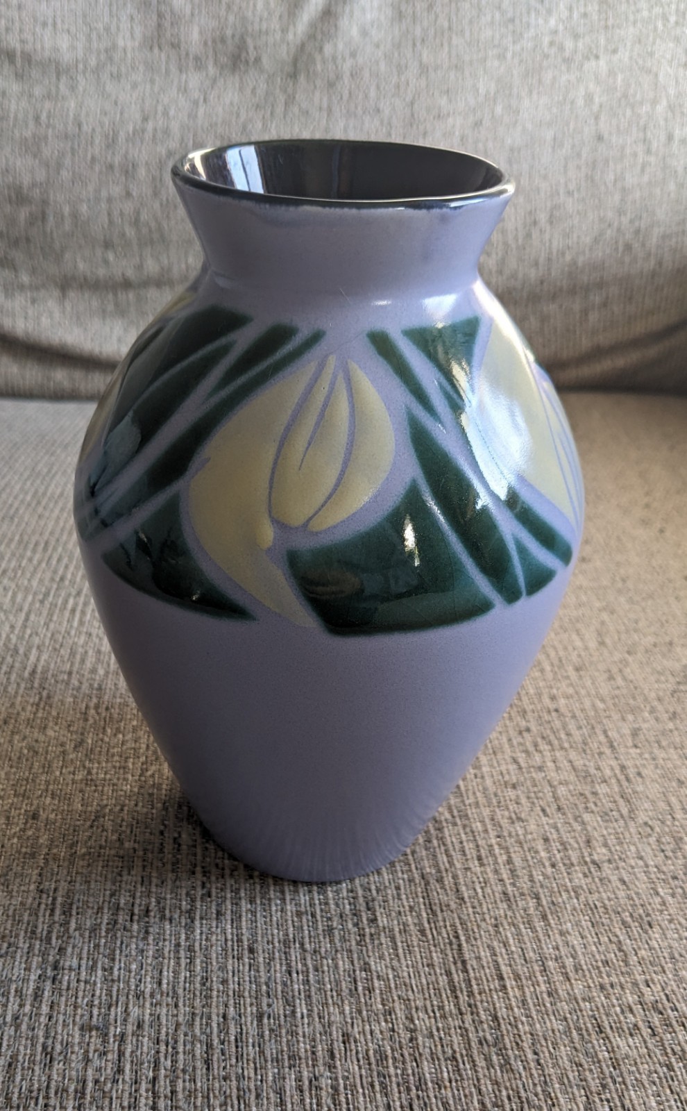 Vintage Mackintosh-inspired Pottery Tulip Vase 7″ Tall