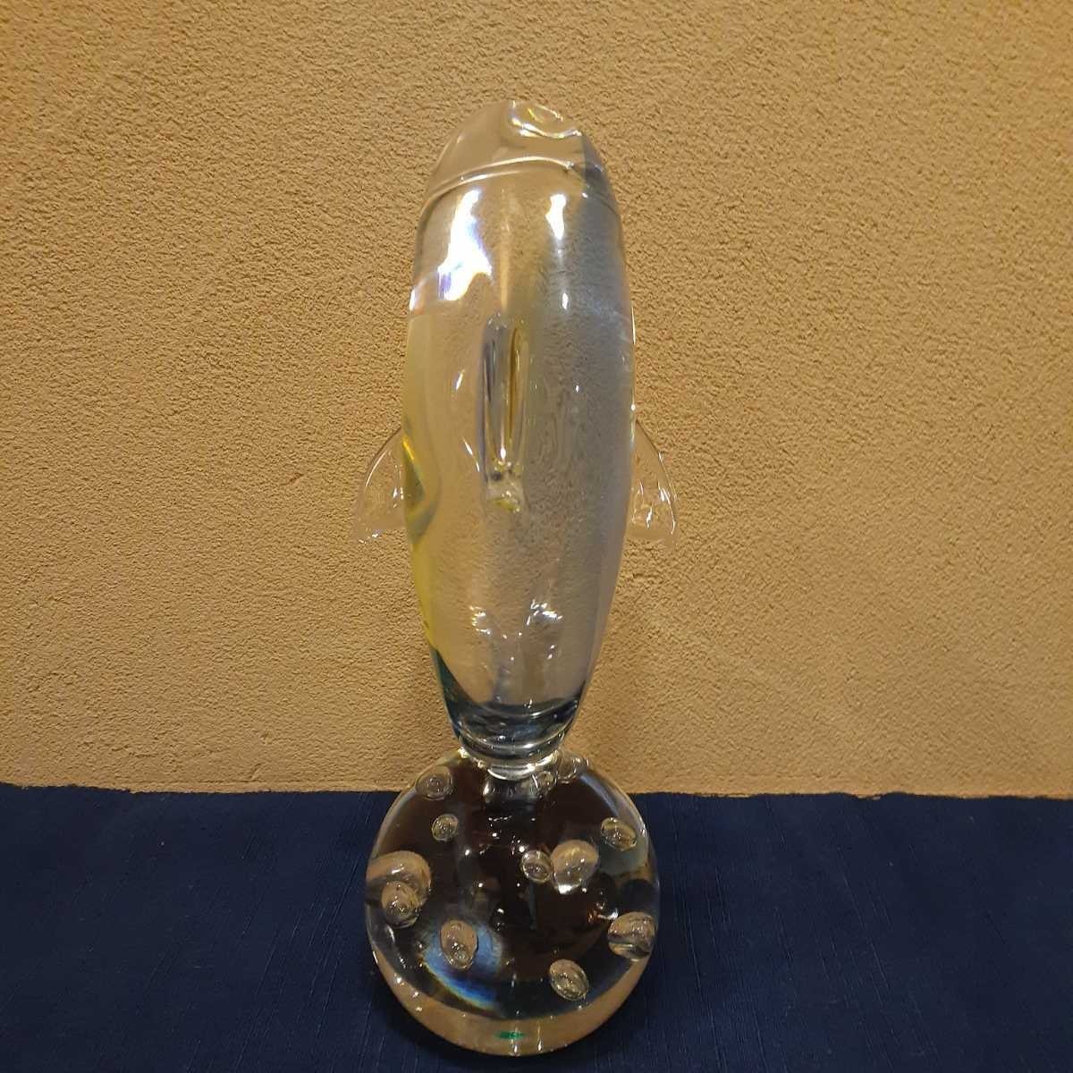Murano Glass V.Nason & C Dolphin Figurine Interior 13.7×11.0″ Italy