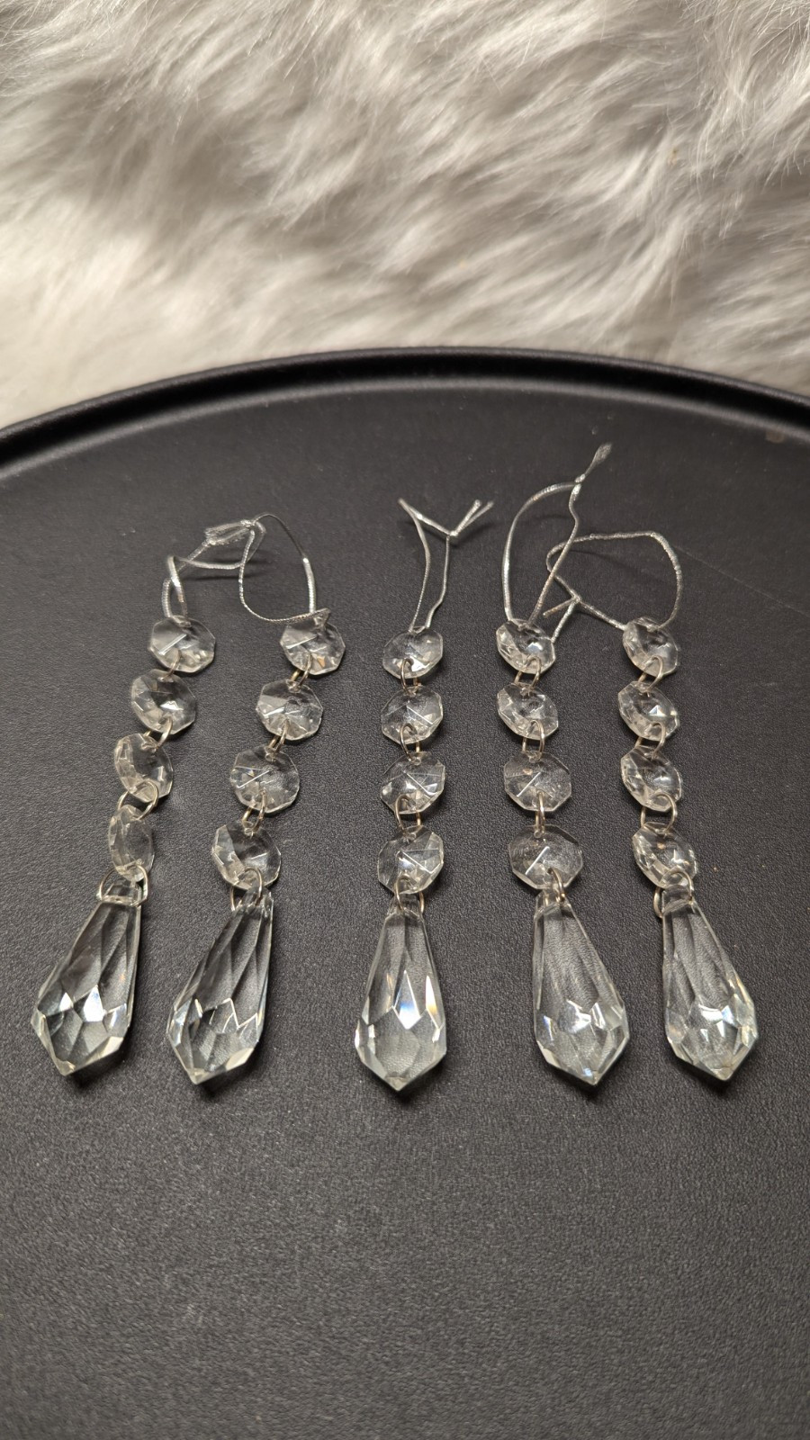 Crystal Raindrop Prism 4″ Total Length Set of 5 Chandelier Accessory Ornaments