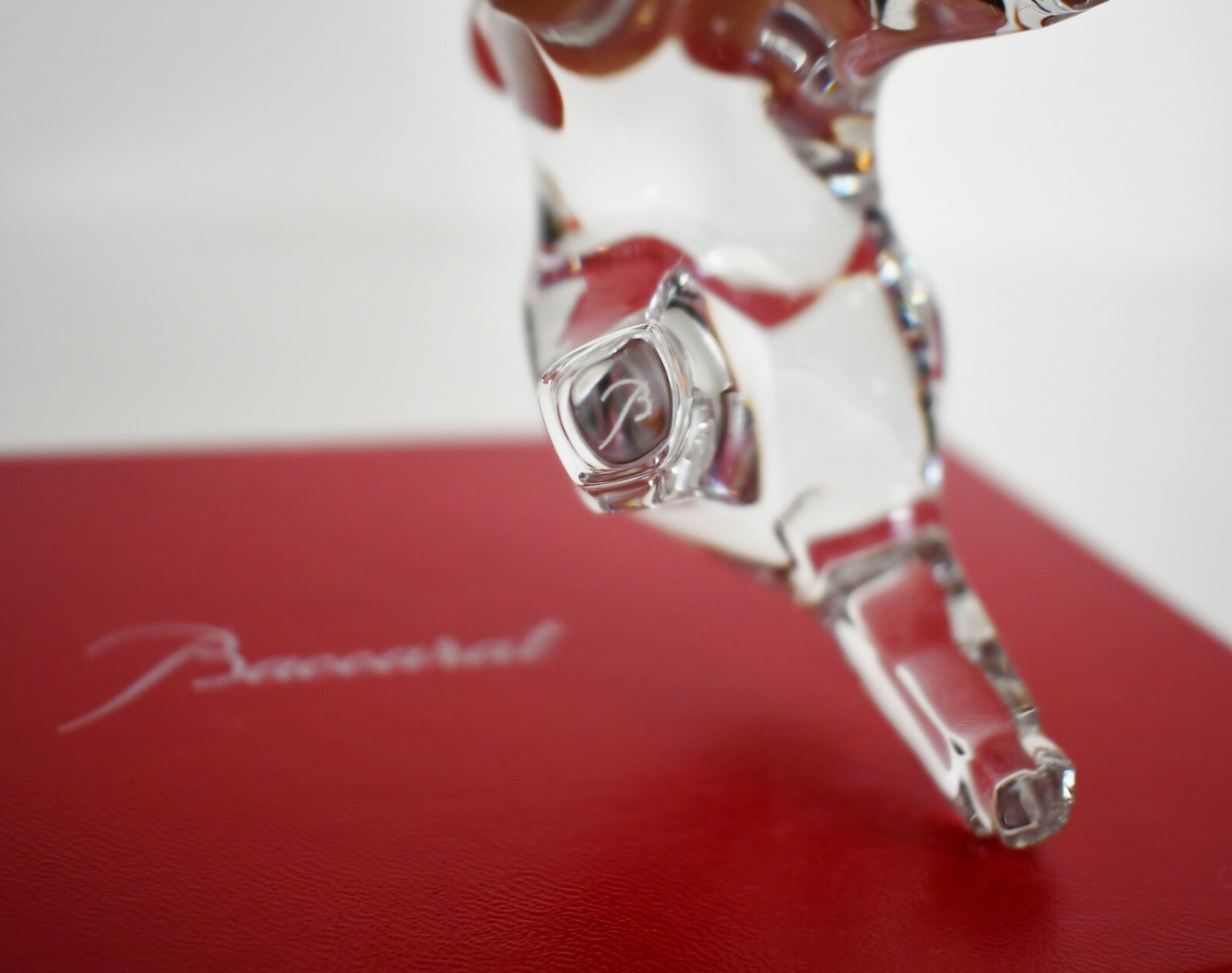 $280 New BACCARAT France Zodiac Crystal BOAR Pig Figurine Ornament Paperweight