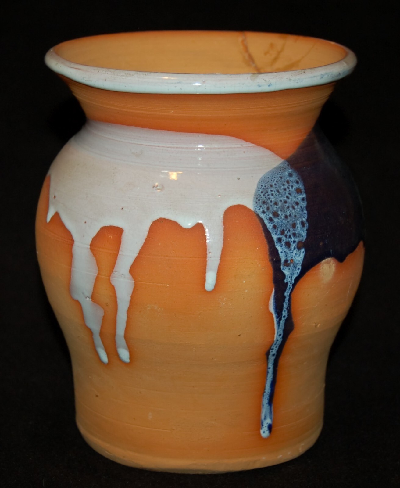 Terracotta Vase Labadee Pottery 6 1/2″ H Made in Haiti Folk Art AS IS CONDITION