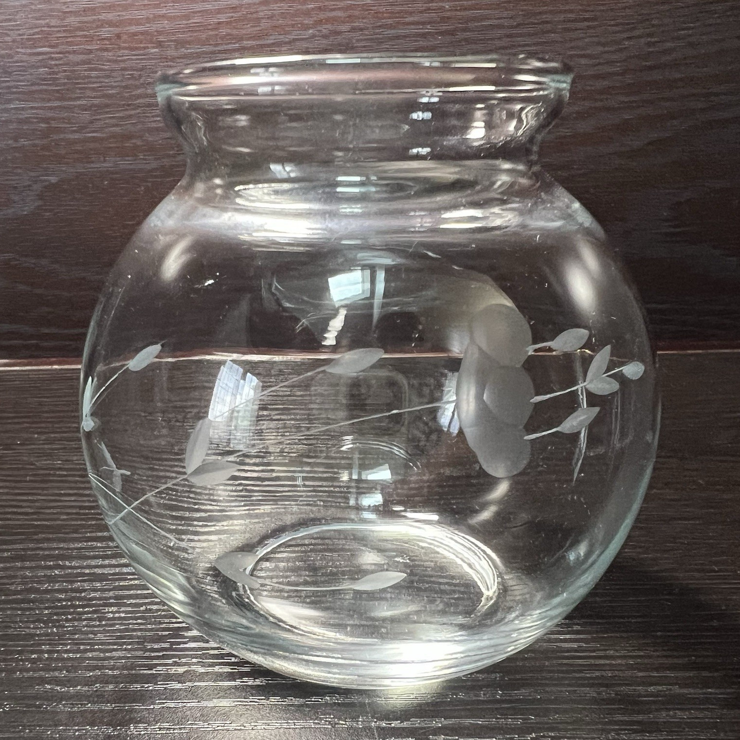 Princess House: Round Circular Vase, 4 inches tall, 4 inches wide
