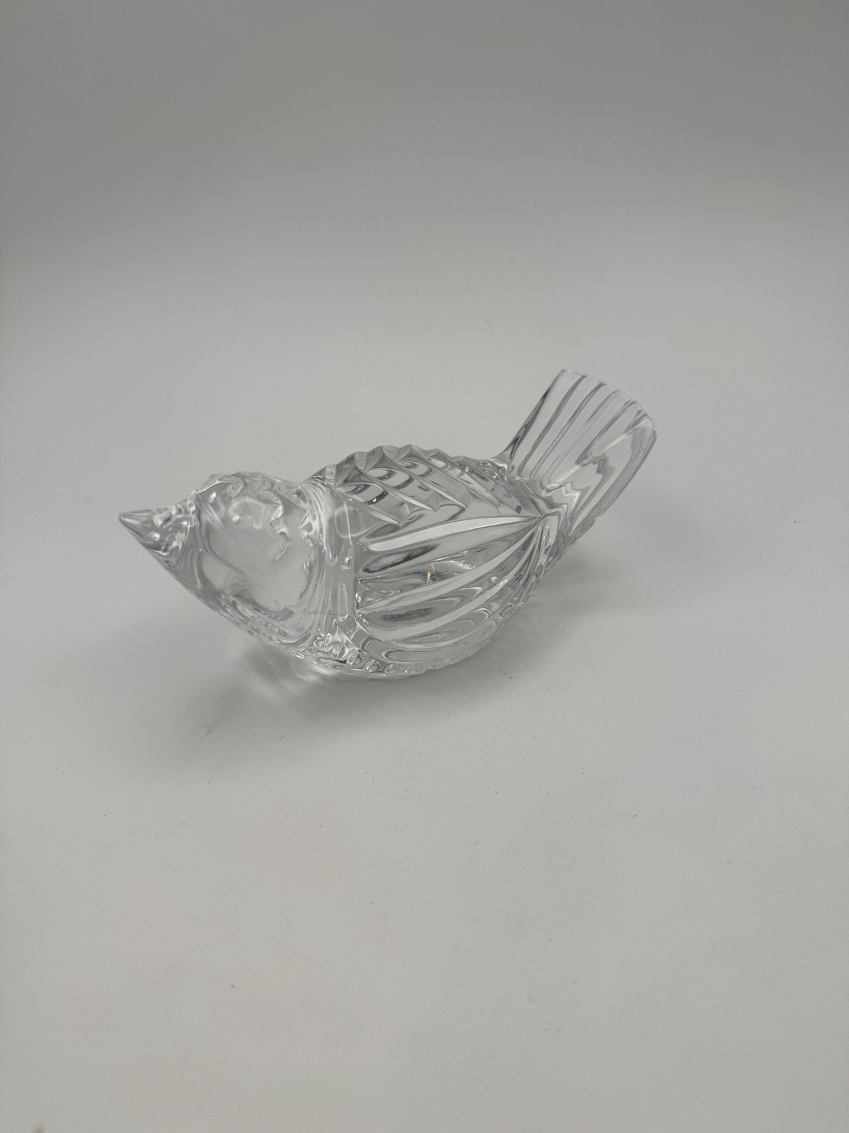 Waterford Crystal Bird 4 X 3.25” Lead Crystal Hand Made in Ireland Vintage MINT