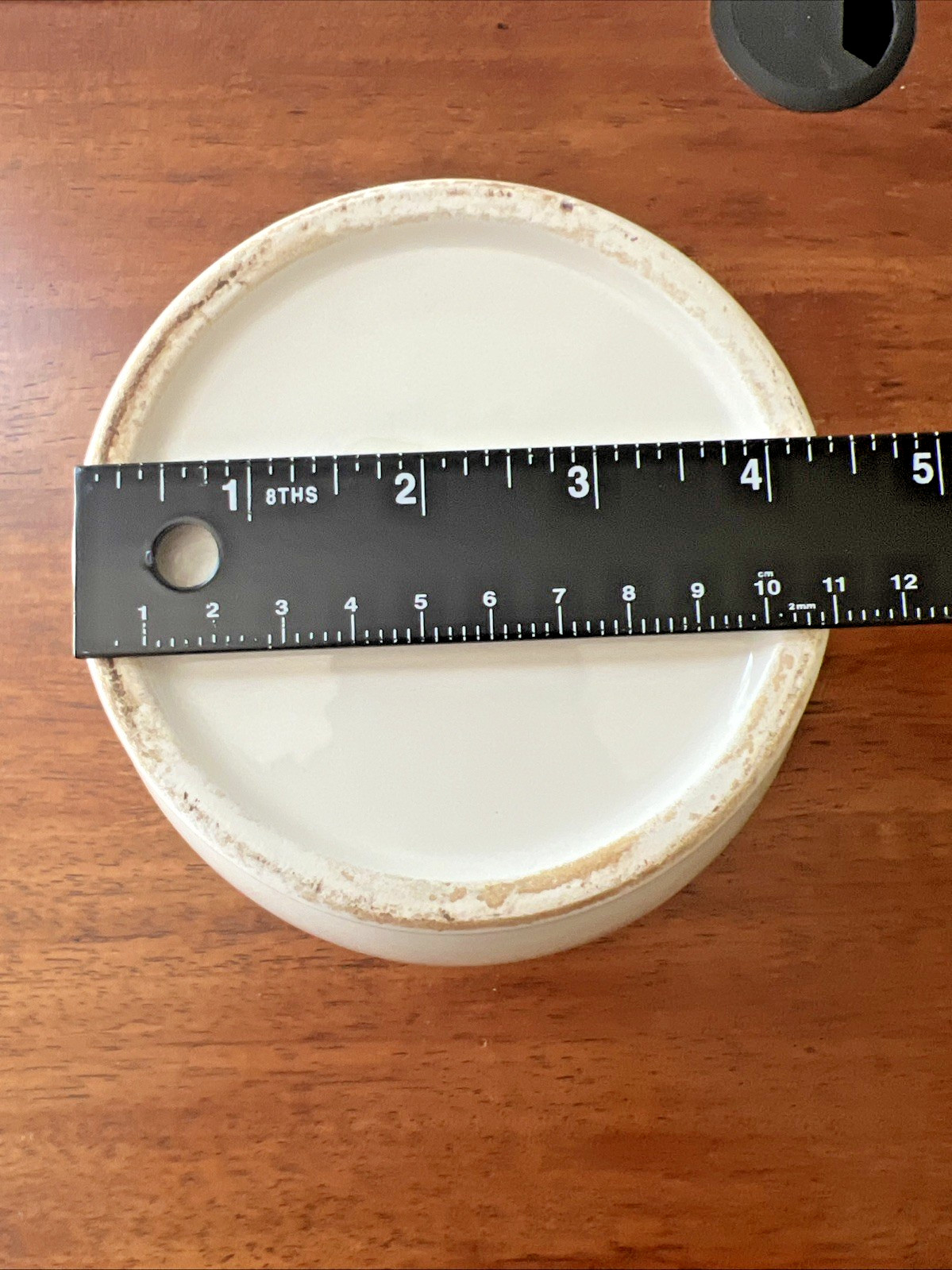 Vintage Smith & Hawken 6.25” x 6.5” Cream White Pottery Cache Pot Planter Vase