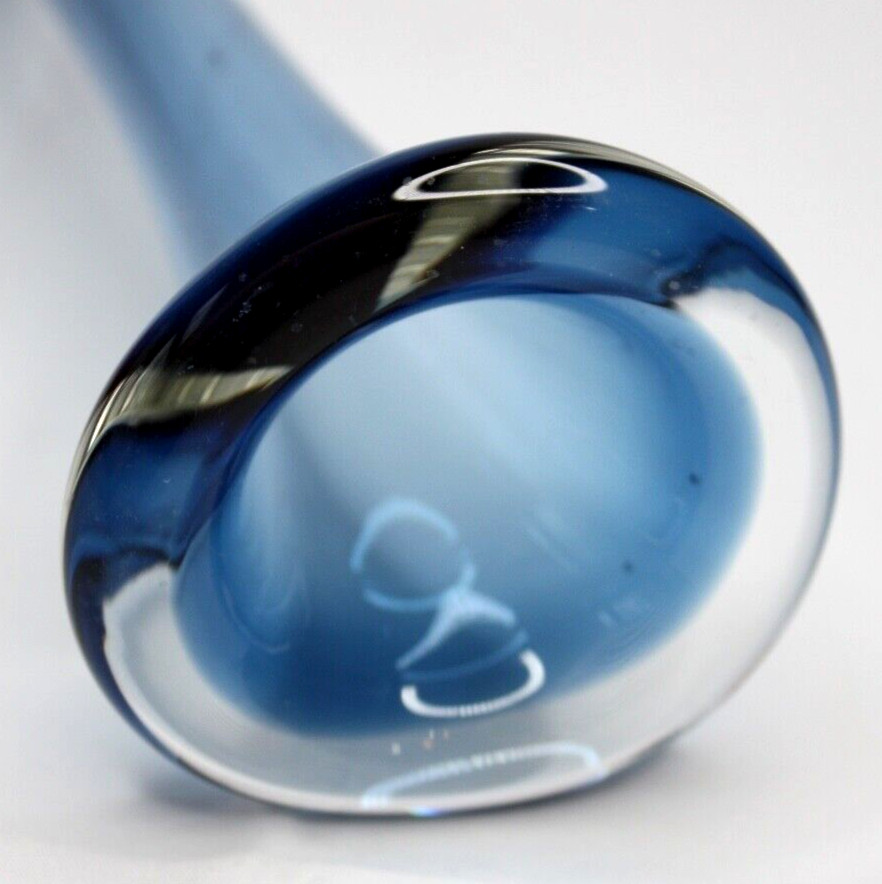 Blue Glass Vase Bullicante Bubble Scandinavian Aseda Glasbruk Jack in Pulpit