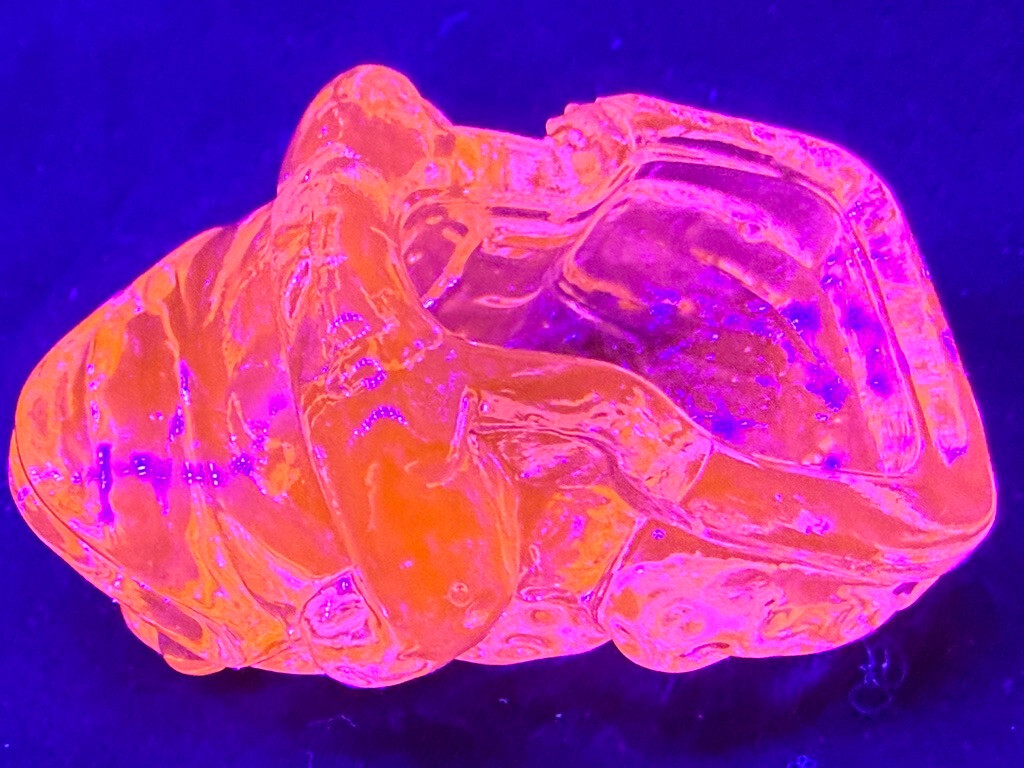 green Vaseline uranium glass Jeremy Frog Toad paperweight magnesium selenium art