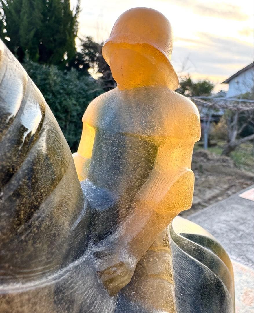 Daum France pâte de verre Large Knight Statue Sword Missing Limited 15/150