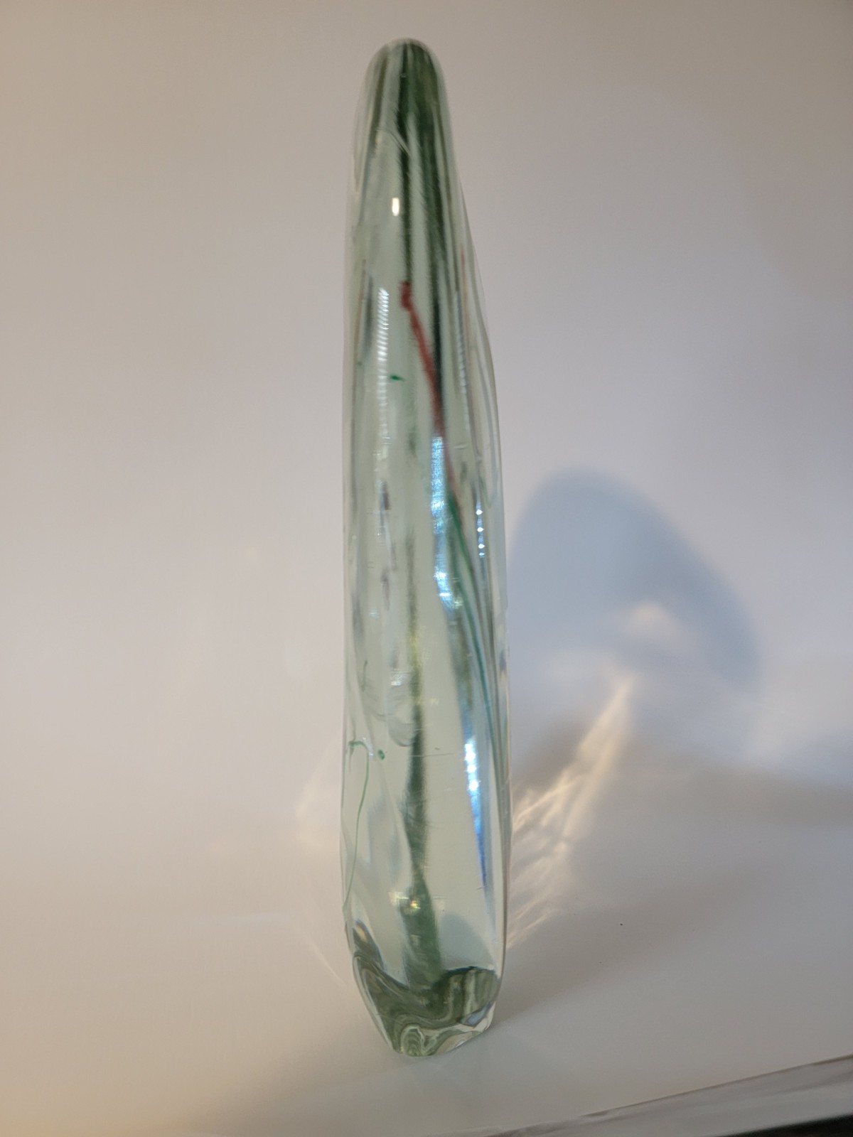 Murano style koi fish Glass Aquarium Block Sculpture Signed R. Hamon , READ D