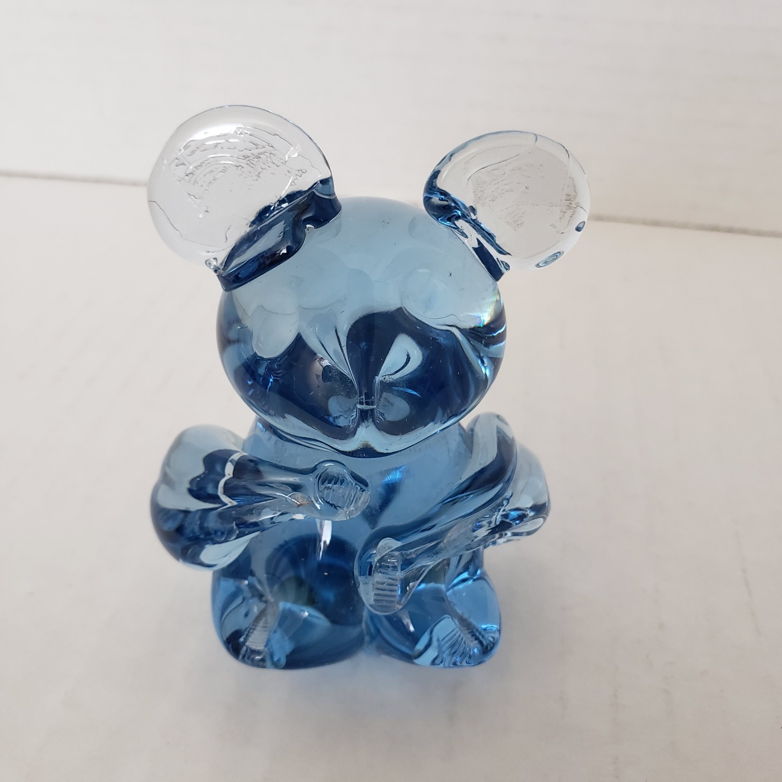 Vintage 3″ US Commemorative Fine Art Gallery Blue Glass Koala Bear Paperweight