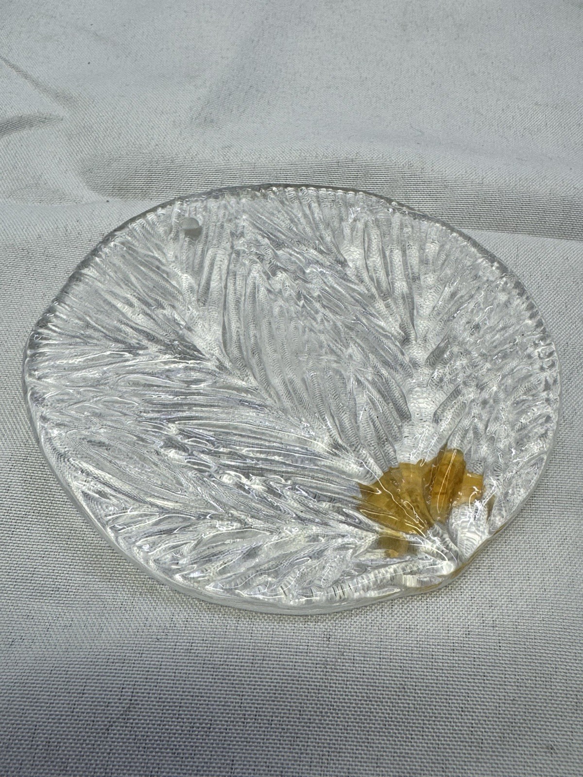 Hadeland Norway Crystal Sun catcher Furu Pine needle Pattern By Severin Brorby