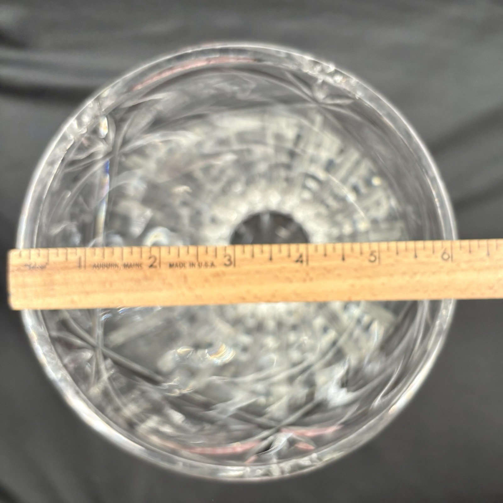 Gorham Hand Cut Victoria’s Garden Crystal Flower Vase 11″ H Retired Heavy EUC