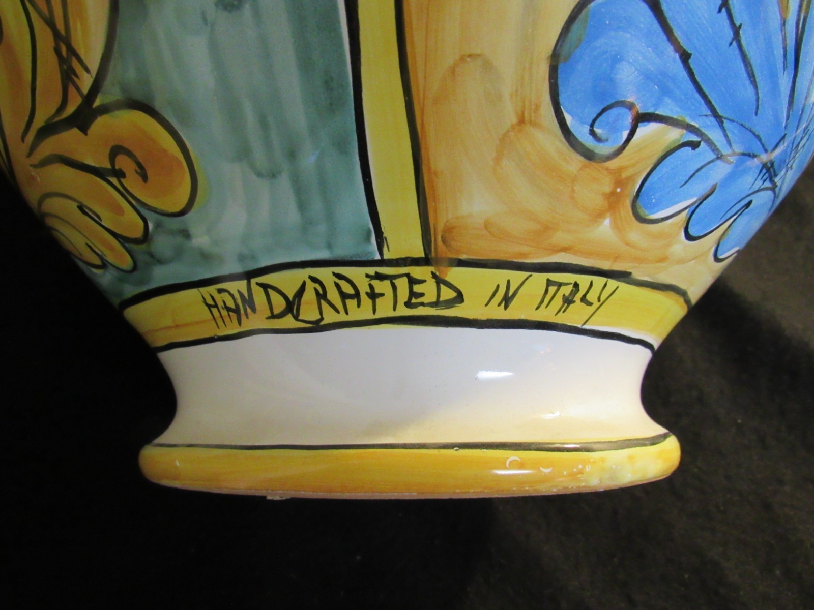 CERAMICHE ITALIAN POTTERY VASE JAR 12 1/2″ x 13 1/2″ SANTO STEFANO CAMASTRA