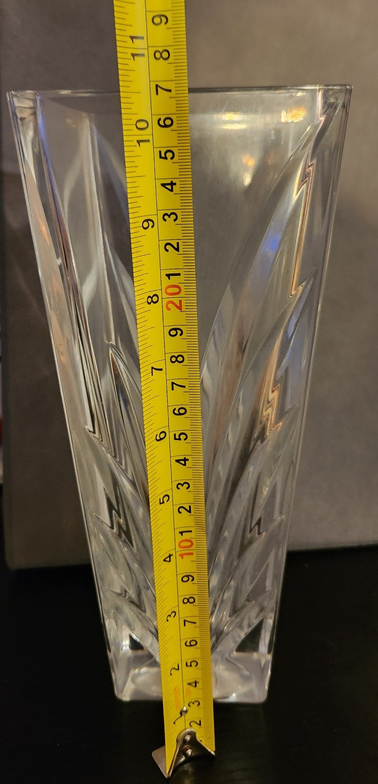 Royal Limited 10 1/2″ Square Vase Heavy 24% Leaded Crystal