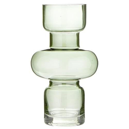 Bubble Vase Modern Glass Flower Holder Vase for Home Décor, Small, Green