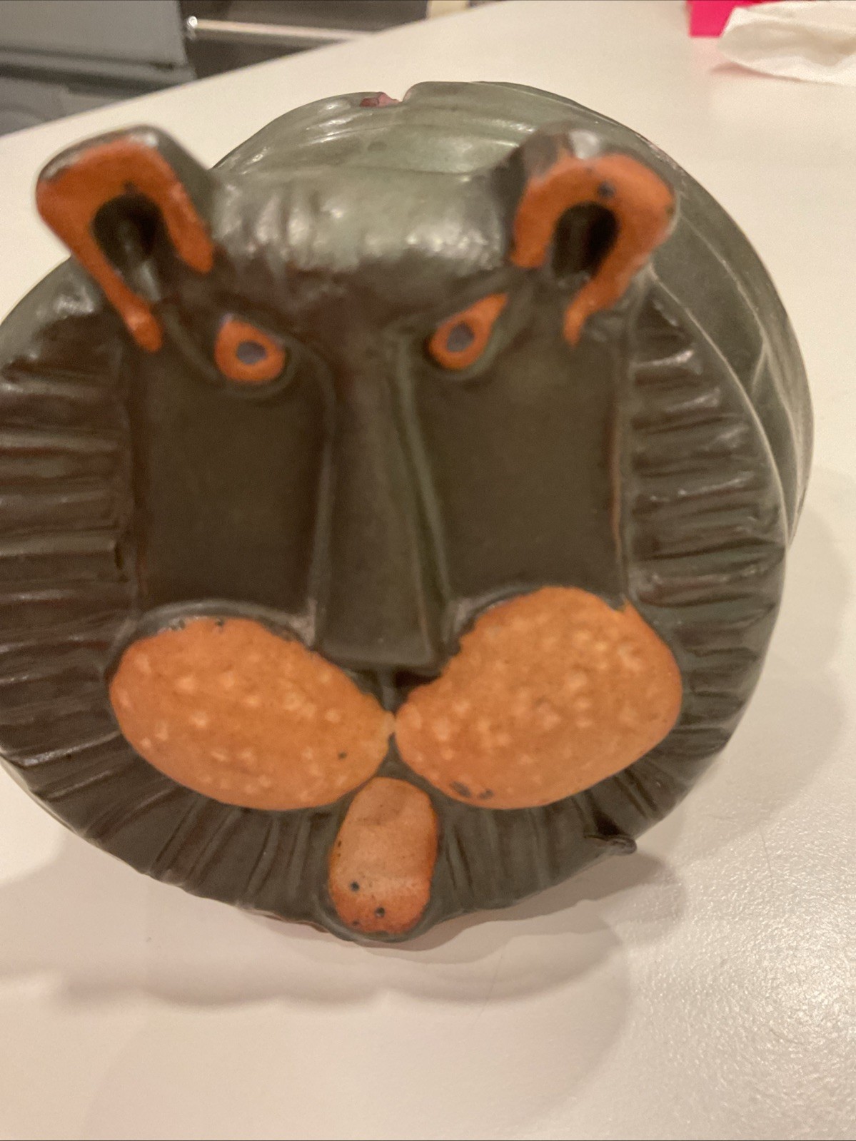 🔶️RETRO VINTAGE ART POTTERY LION MONEY BOX BANK LISA LARSON GUSTAVSBERG