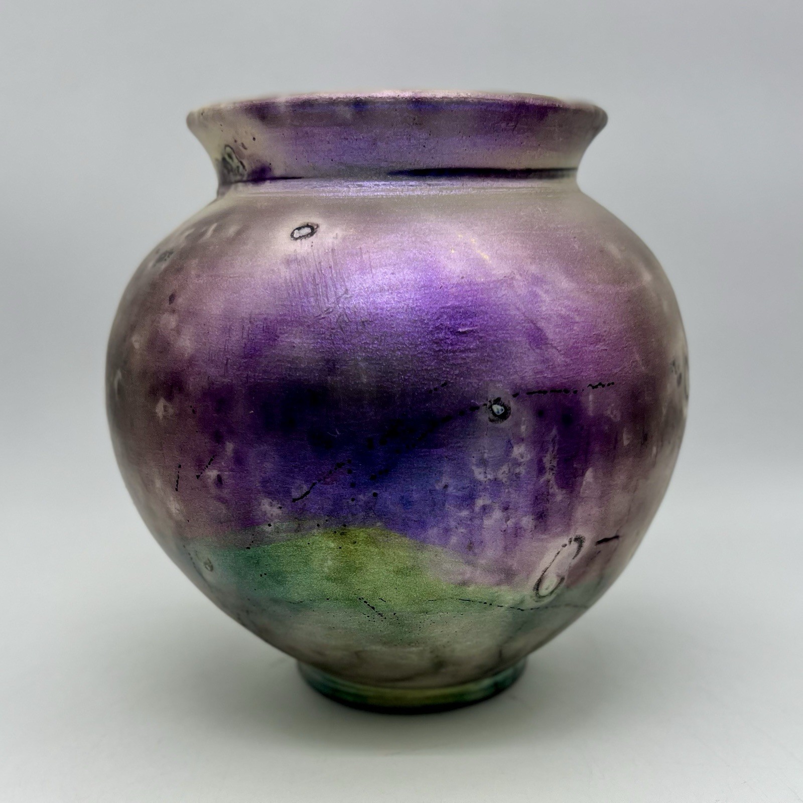 Mica Infusion Foil Saggar Vessel – Hand-Thrown Art Pottery – Southpaw Studio