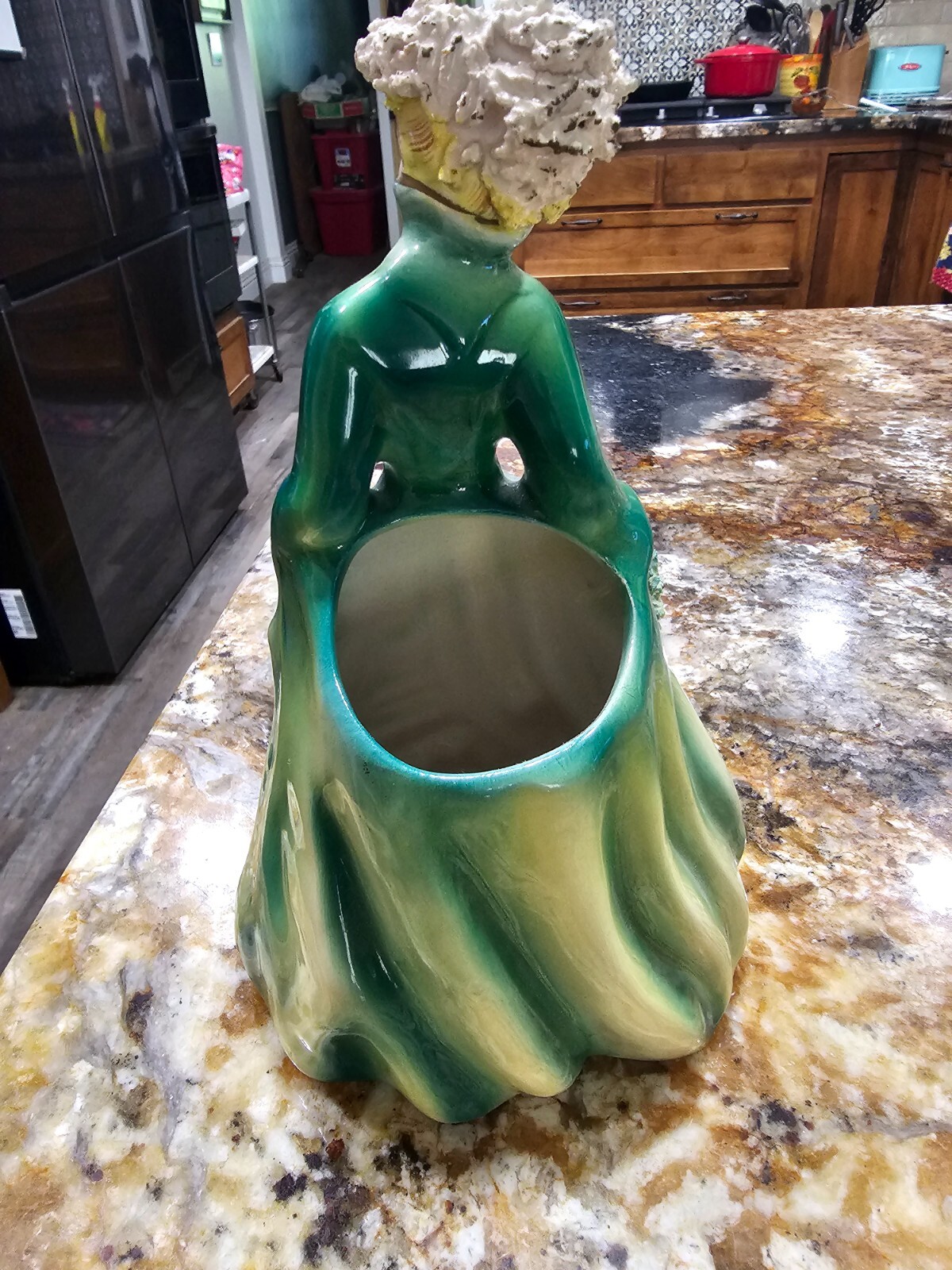 Vintage “Florence Ceramics” like 8 1/2” Genevieve Figurine Unmarked Planter