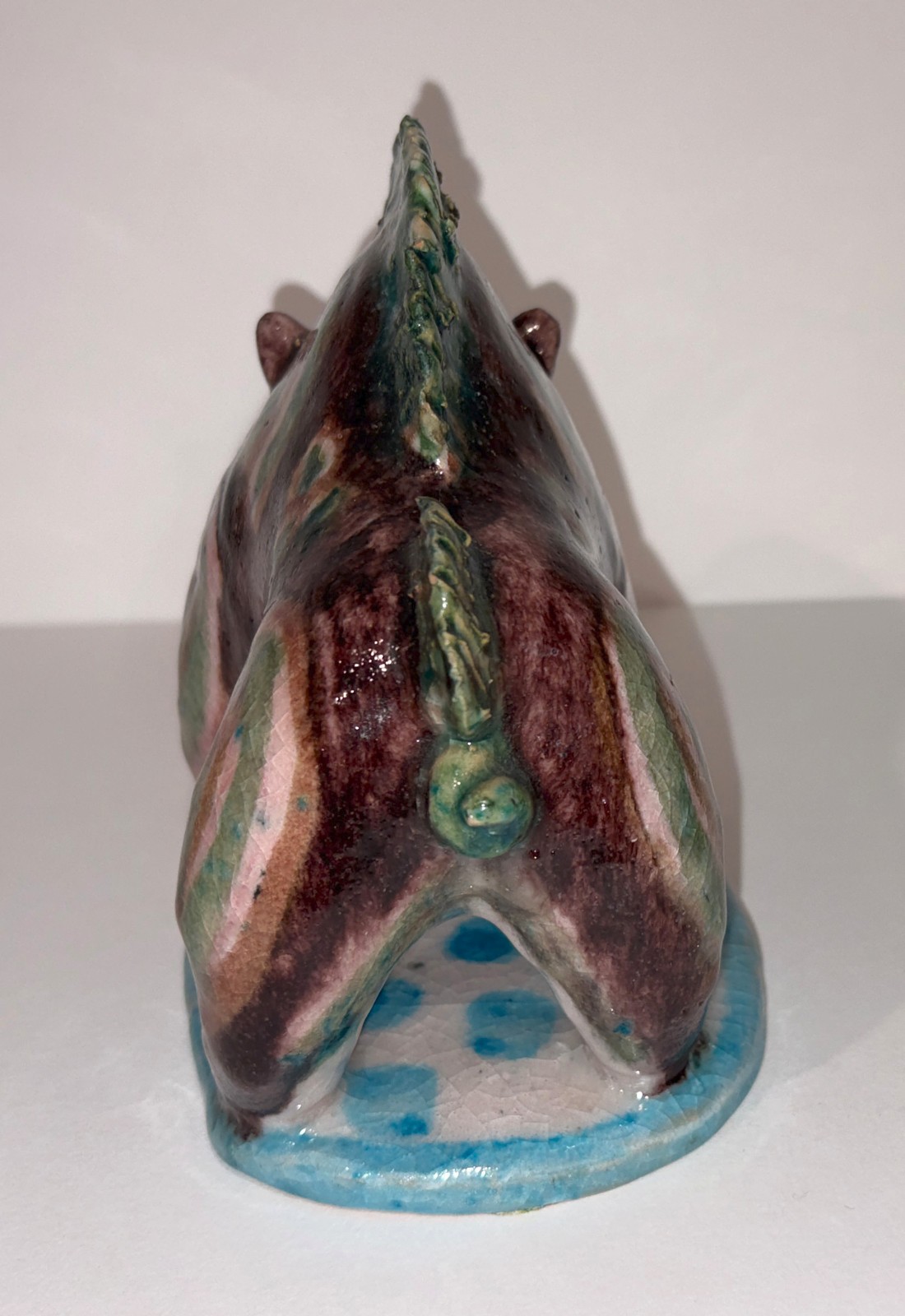 GUIDO GAMBONE SCULPTURE BOAR MID CENTURY MODERN ITALIAN ART POTTERY SIGNED 50s