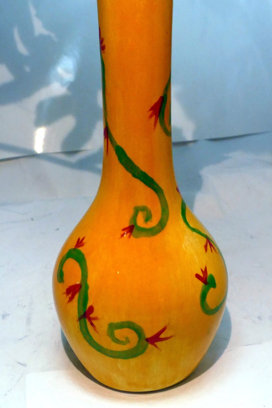 Alison 7″ Yellow Glazed Vase, Flower Vase 17cm tall
