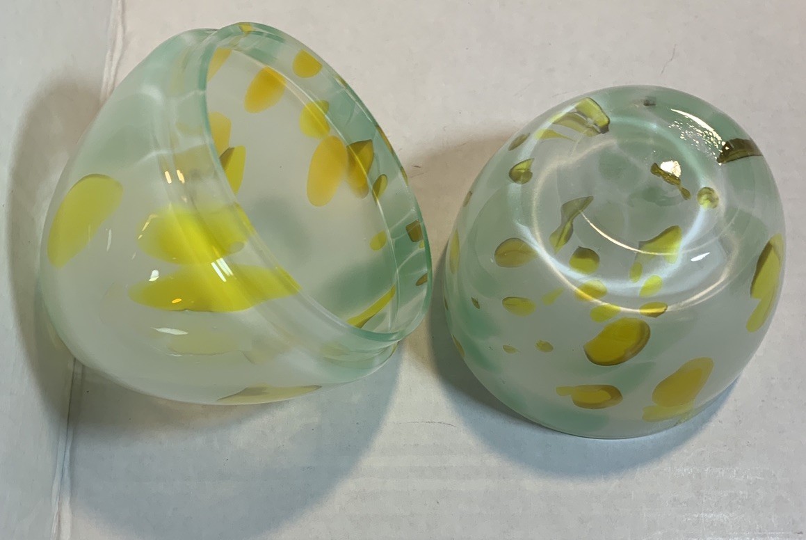 Murano Millefiori Venetian Art Glass Open Half Egg Paperweight 7″ Tall Italy